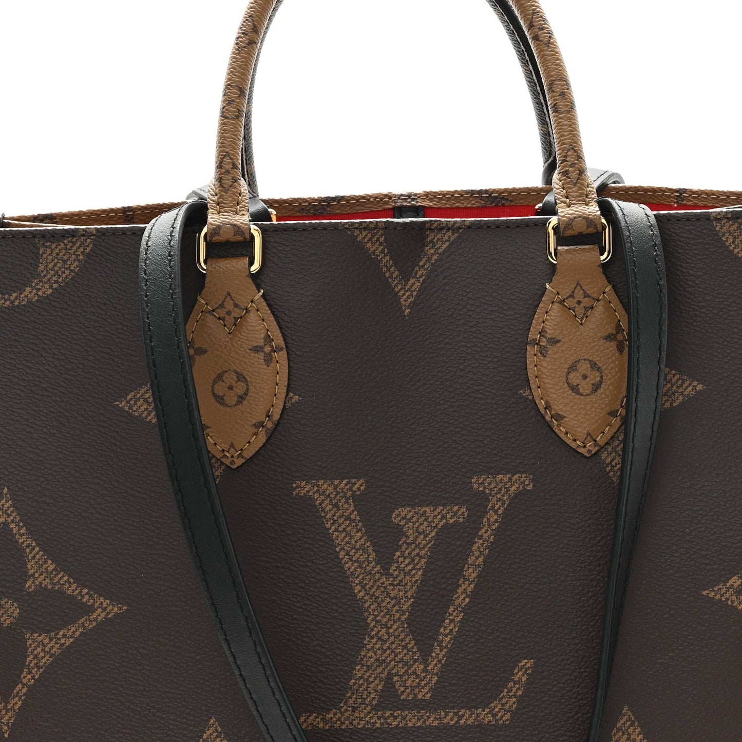 Louis Vuitton MM OnTheGo Tote Monogram Reverse Coated Canvas Bag - Brown
