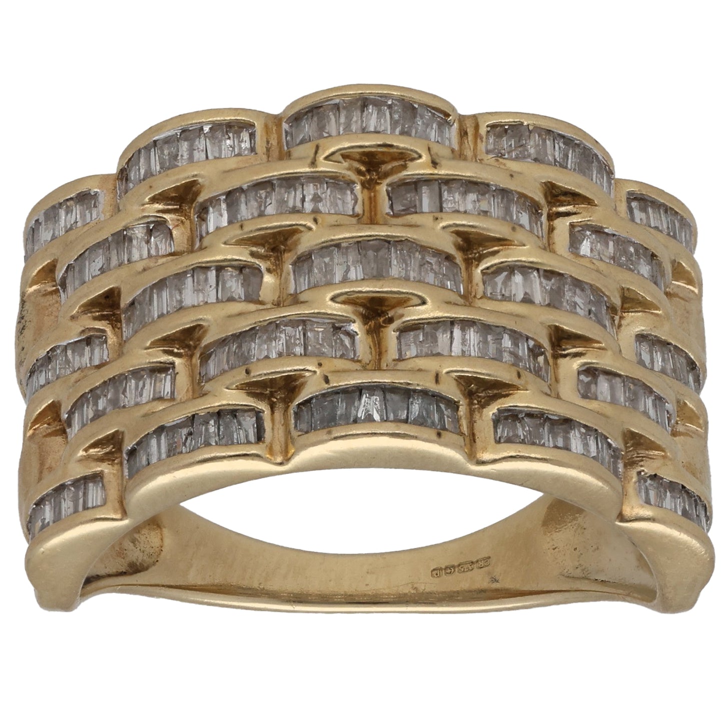 9ct Gold 0.69ct Diamond Dress/Cocktail Ring Size Q