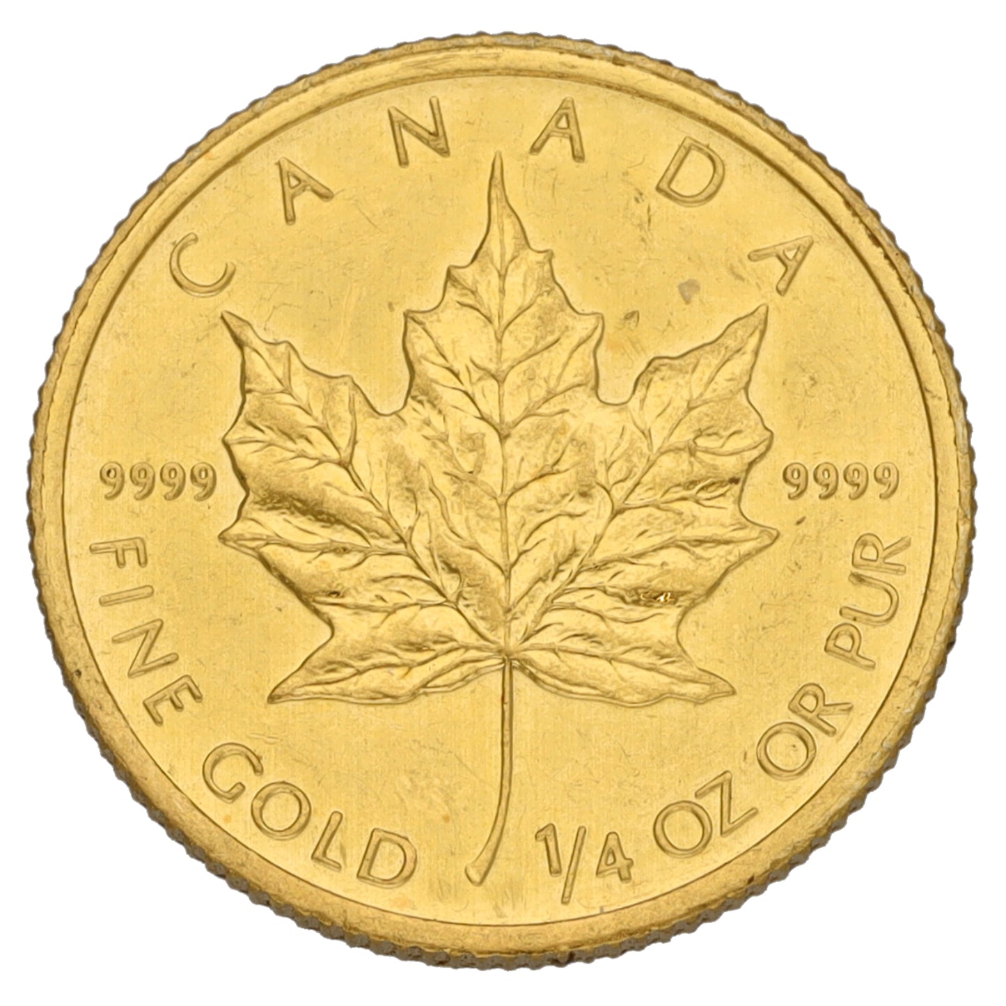 24ct Gold Canada Maple 1/4 OZ Coin 2014