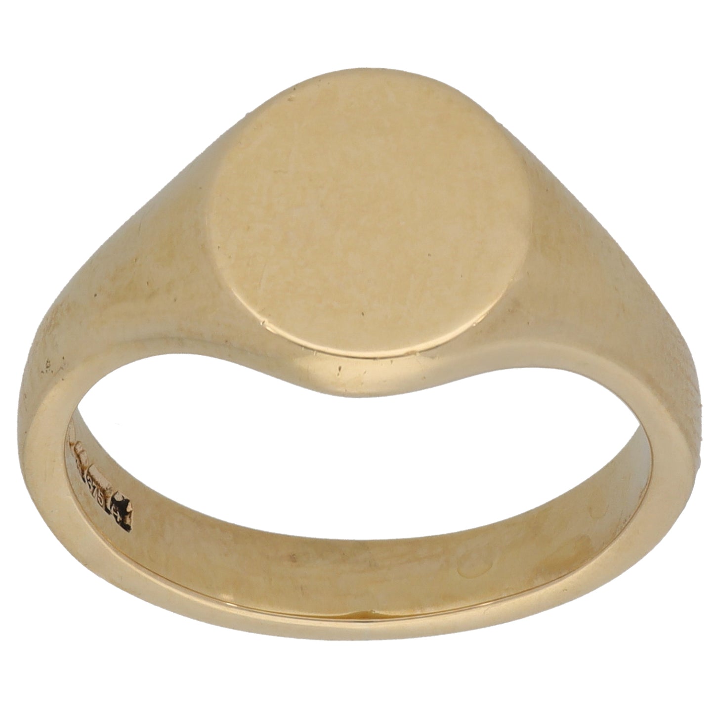 9ct Gold Plain Signet Ring Size P