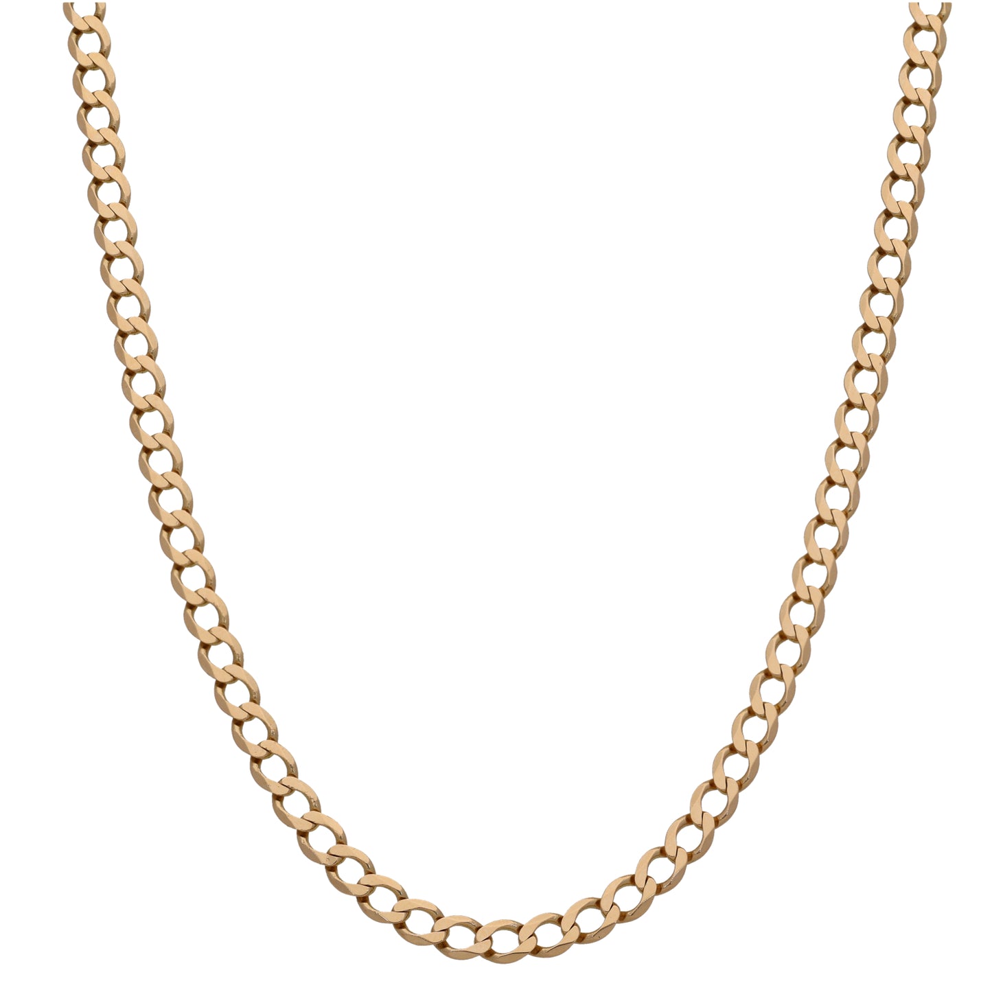 9ct Gold Curb Chain 22"