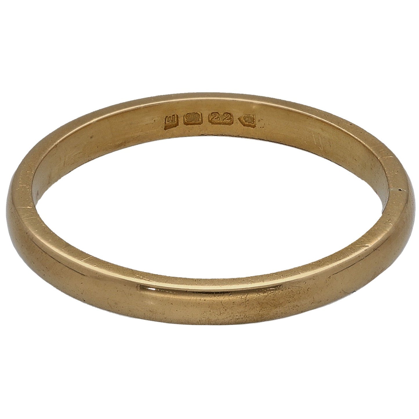 22ct Gold Plain Wedding Ring Size M