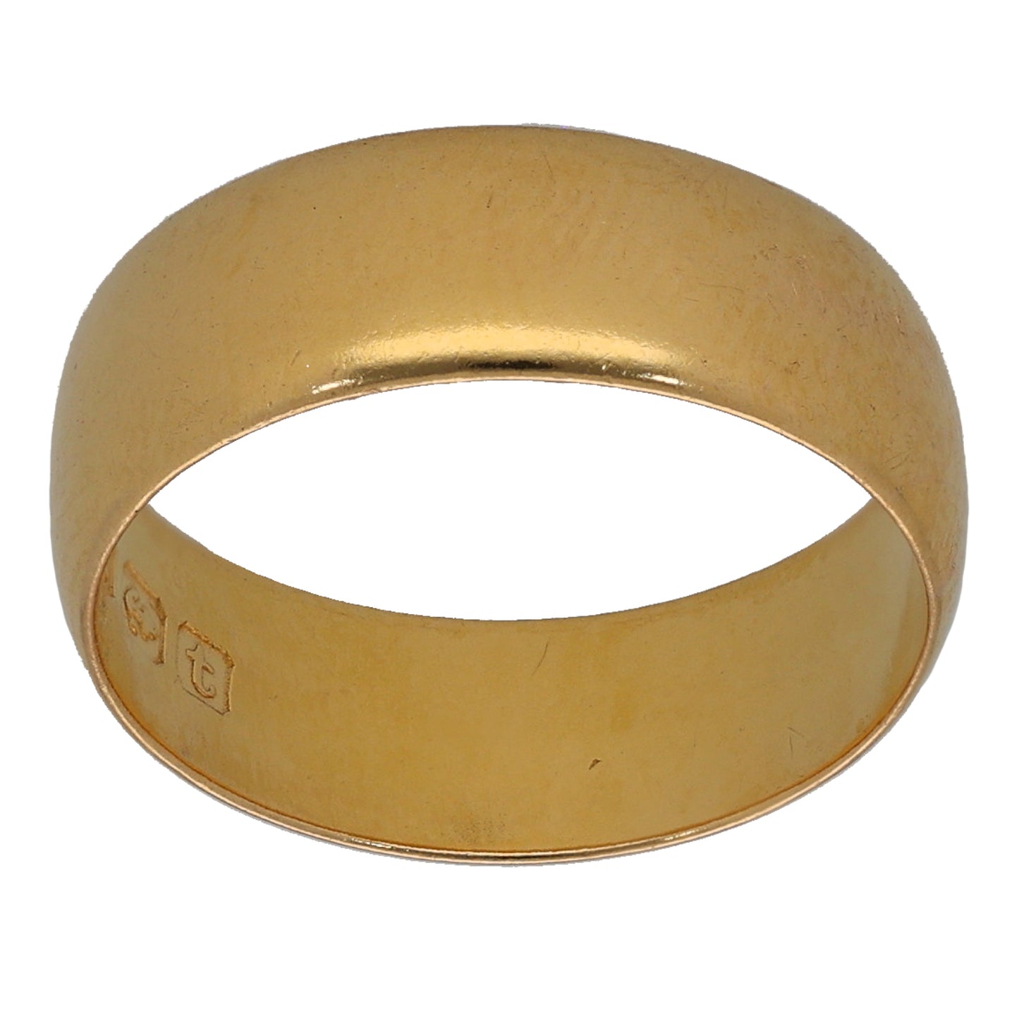 22ct Gold Plain Wedding Ring Size M