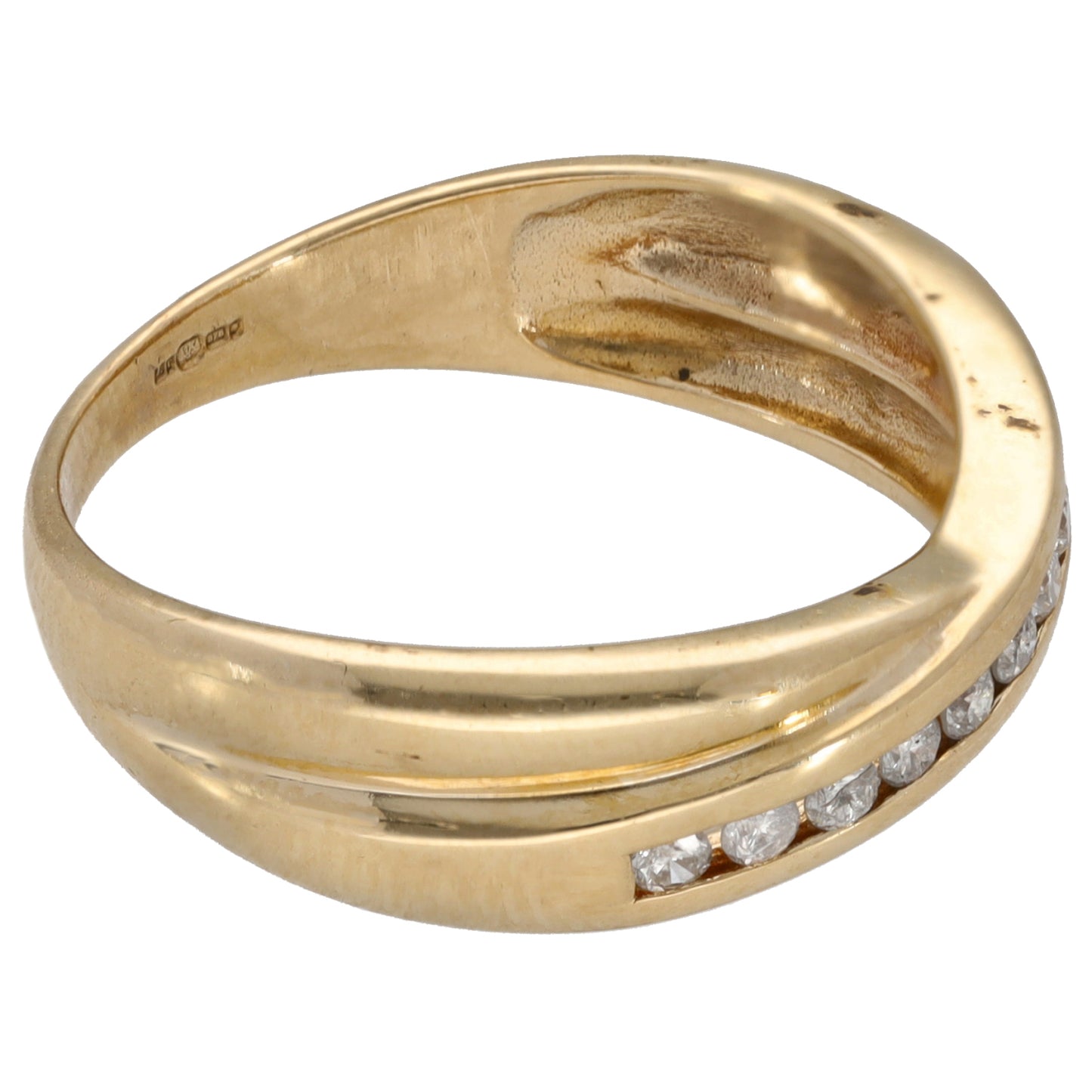 9ct Gold 0.25ct Diamond Half Eternity Ring Size R