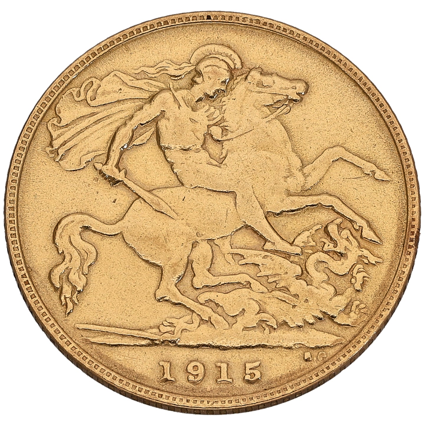 22ct Gold King George V Half Sovereign Coin 1915