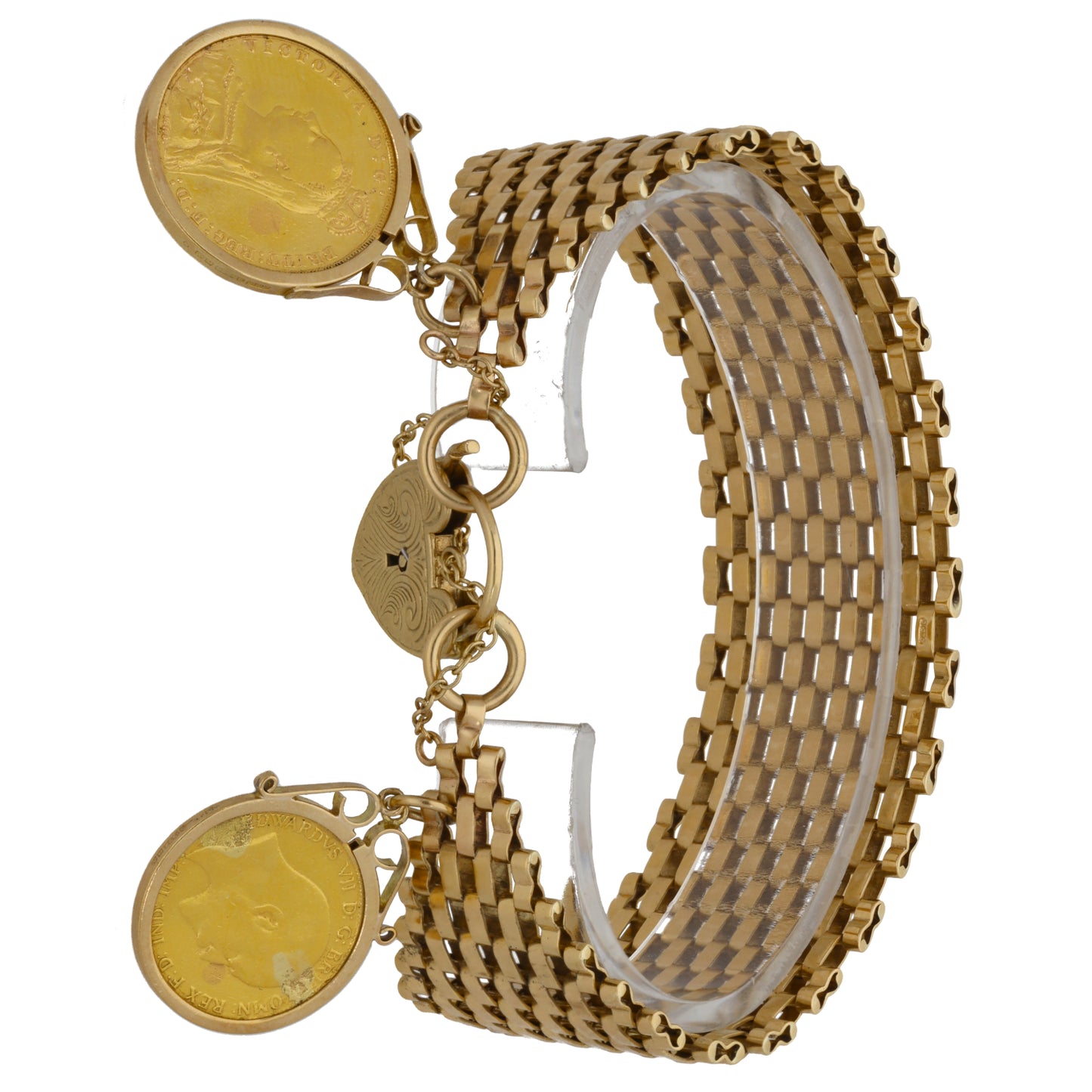 9ct Gold Multi Coin Gate Bracelet