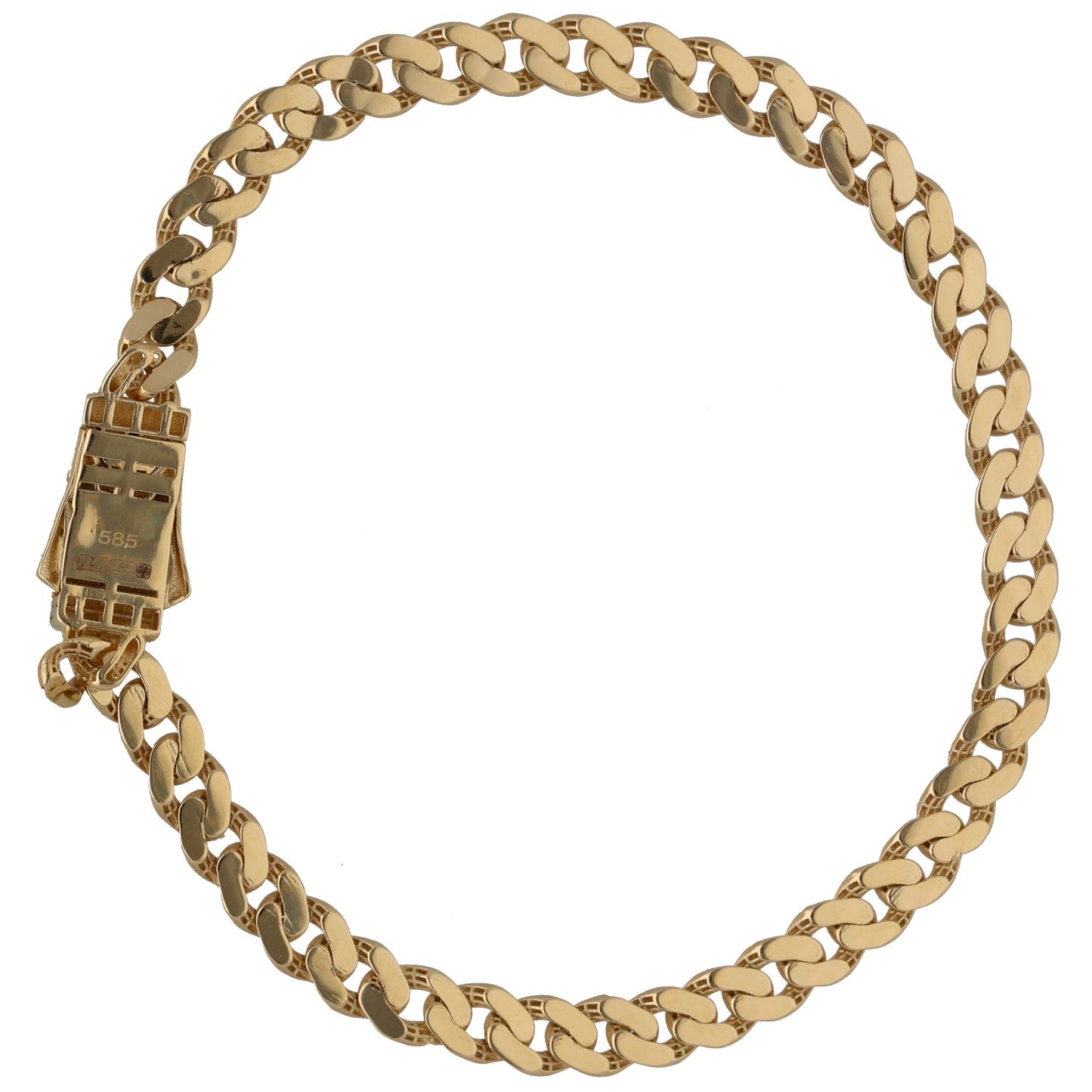 New 14ct Gold Diamond Cut Cuban Bracelet