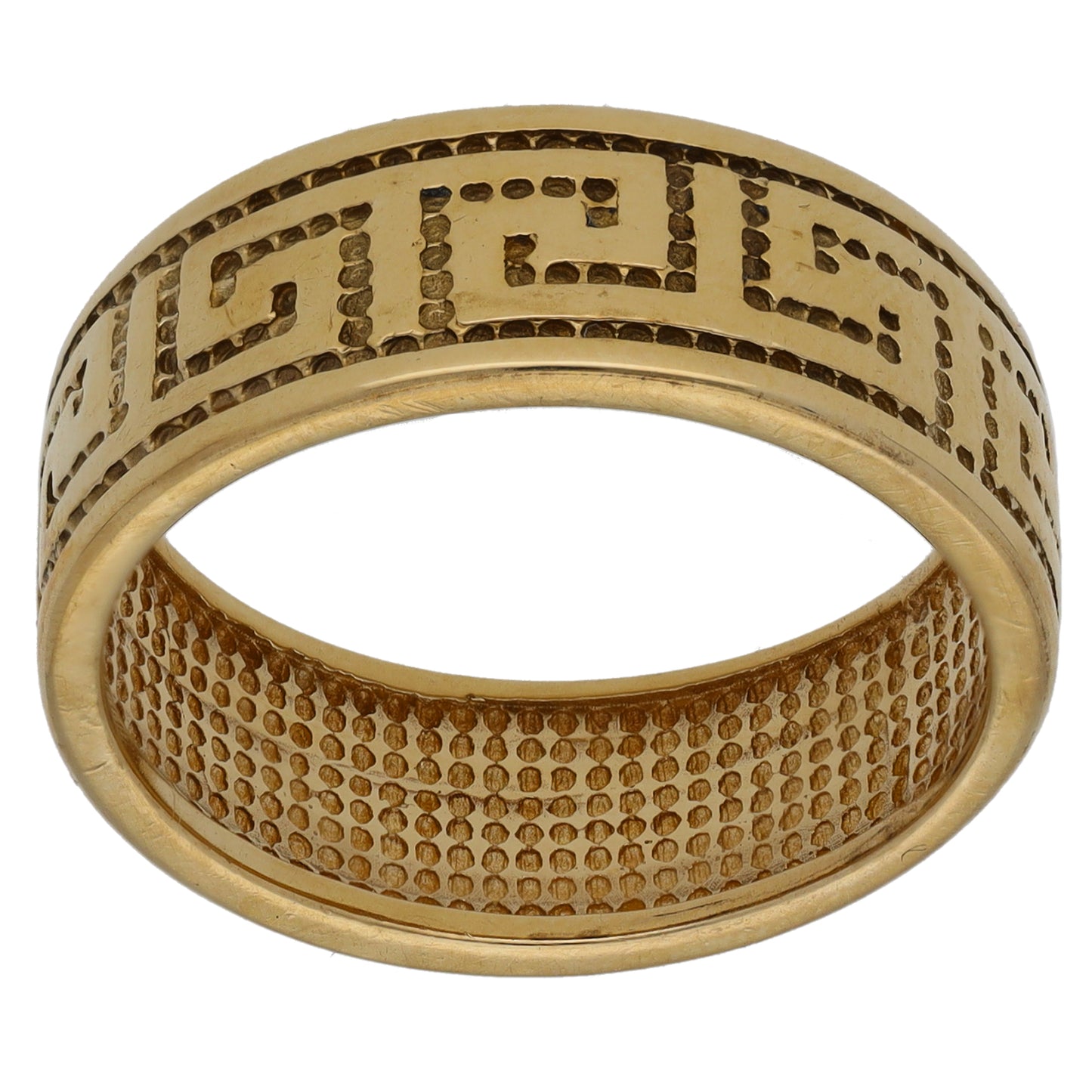 9ct Gold Patterned Wedding Ring Size S
