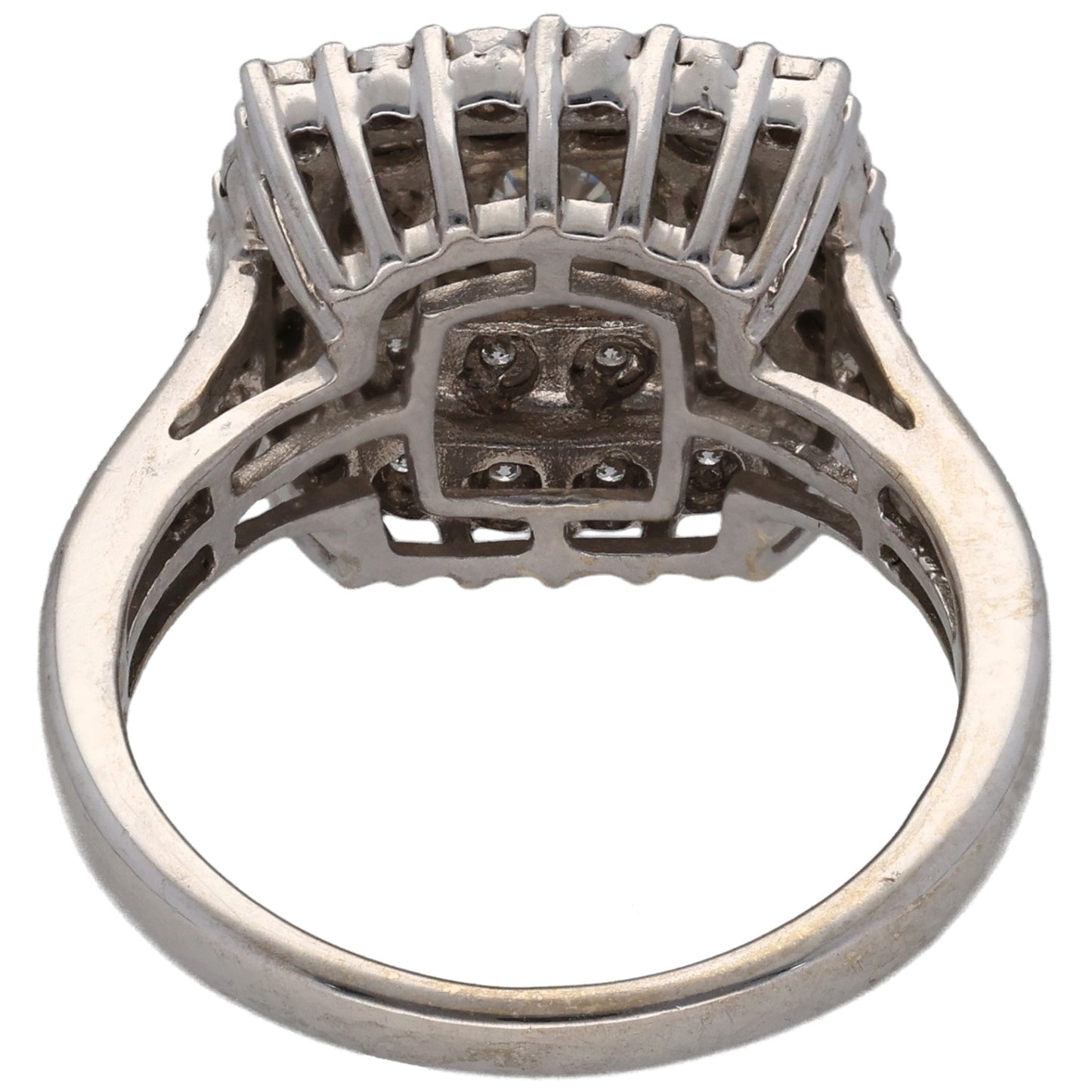 9ct White Gold 0.50ct Diamond Dress/Cocktail Ring Size M