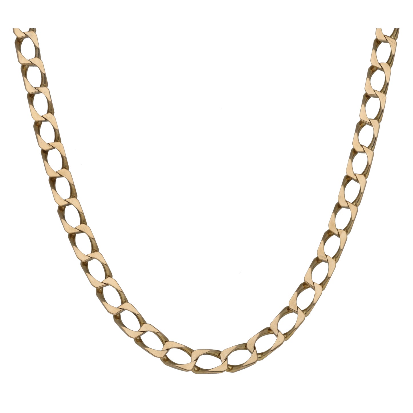 9ct Gold Curb Chain 18"