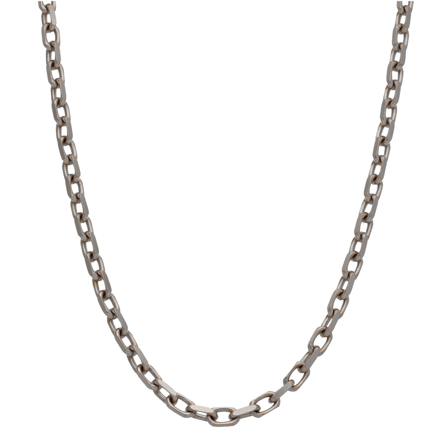 9ct White Gold Belcher Chain 20"