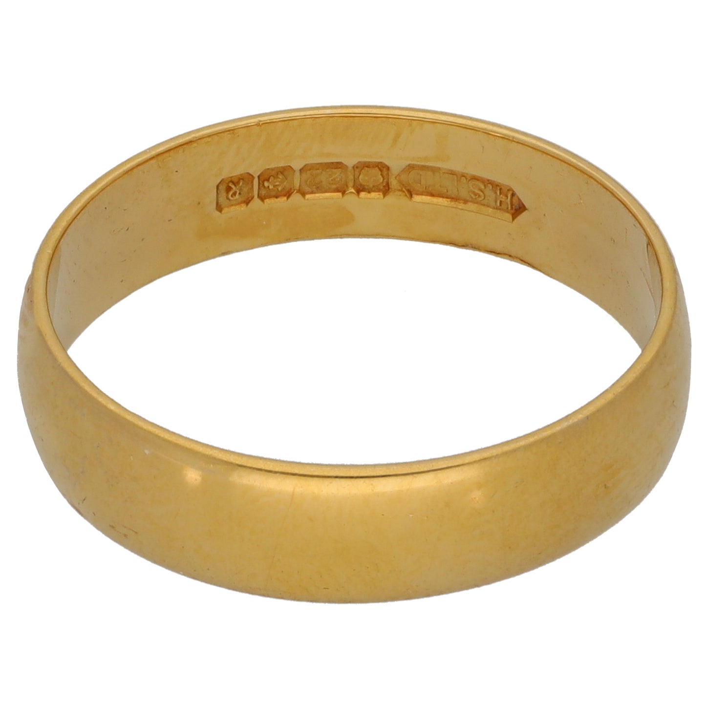 22ct Gold Plain Wedding Ring Size O