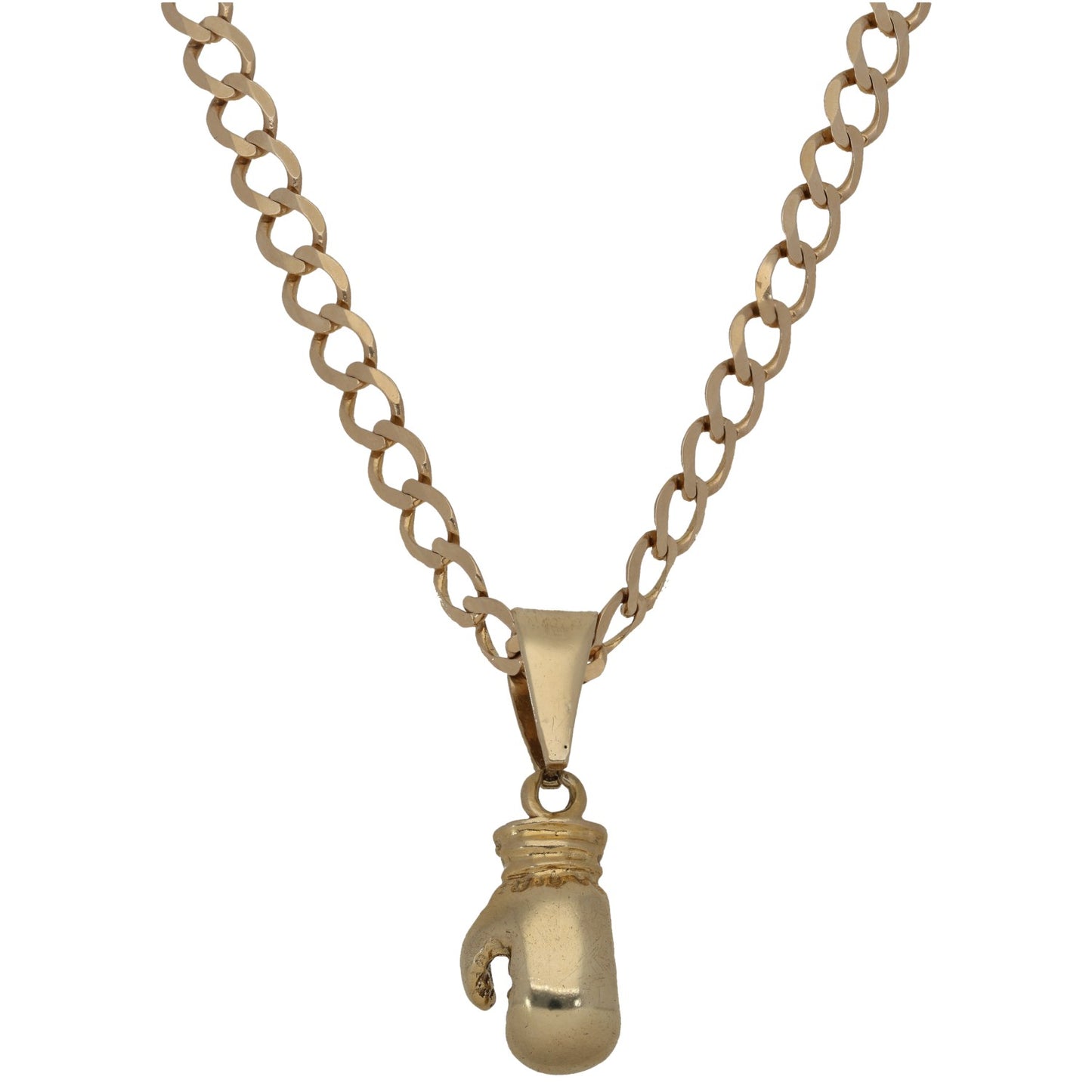 9ct Gold Boxing Glove Pendant With Chain