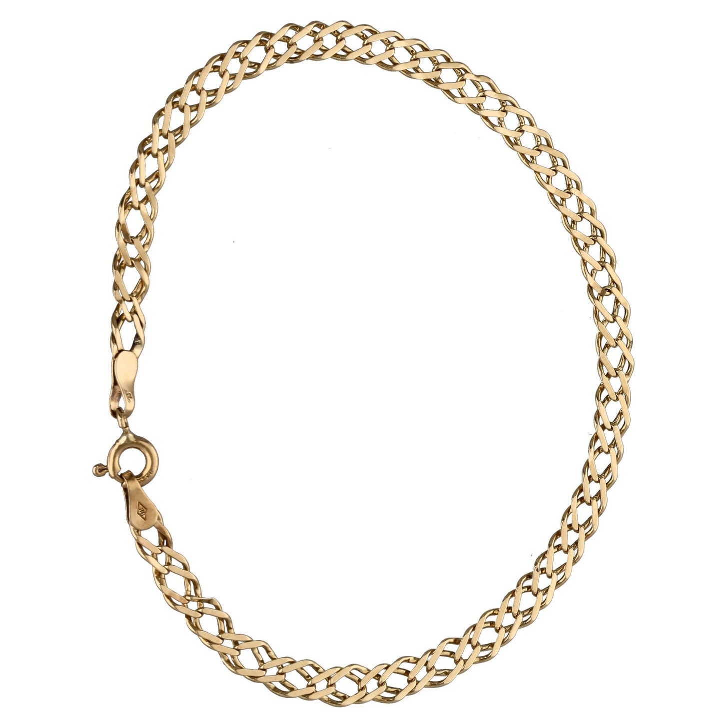 9ct Gold Double Curb Bracelet