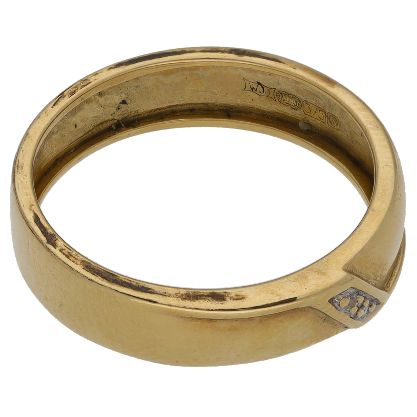 9ct Gold 0.01ct Diamond Alternative Ring Size M