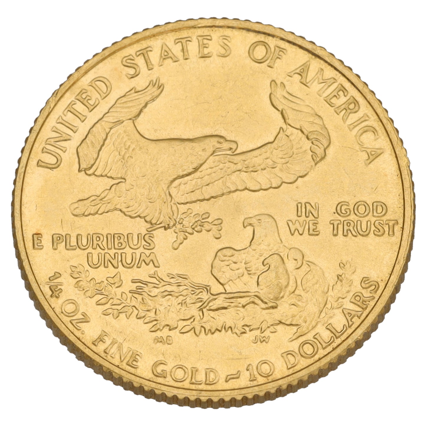 22ct Gold USA Eagle 1/4 OZ Coin 1986
