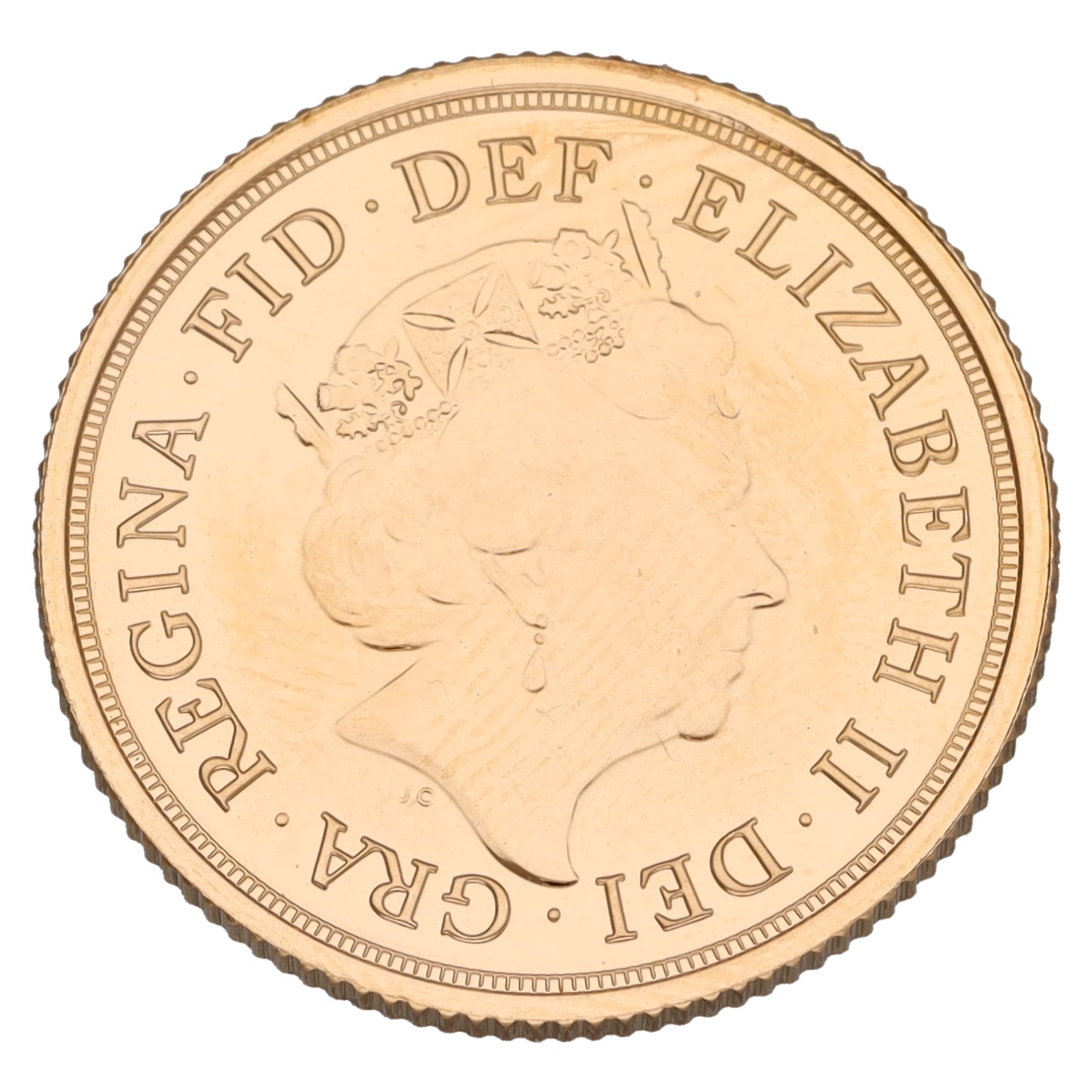 22ct Gold Queen Elizabeth II Full Sovereign Coin 2021