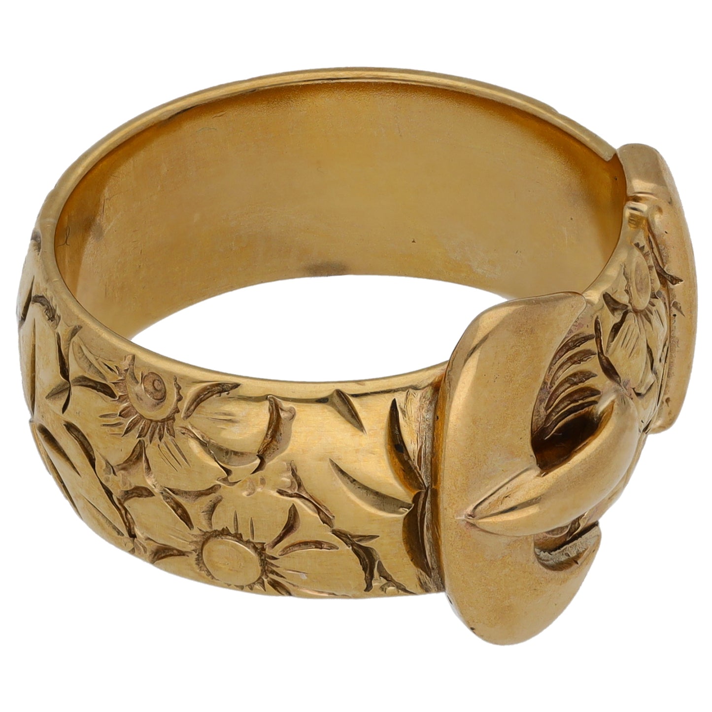 9ct Gold Buckle Ring Size Q