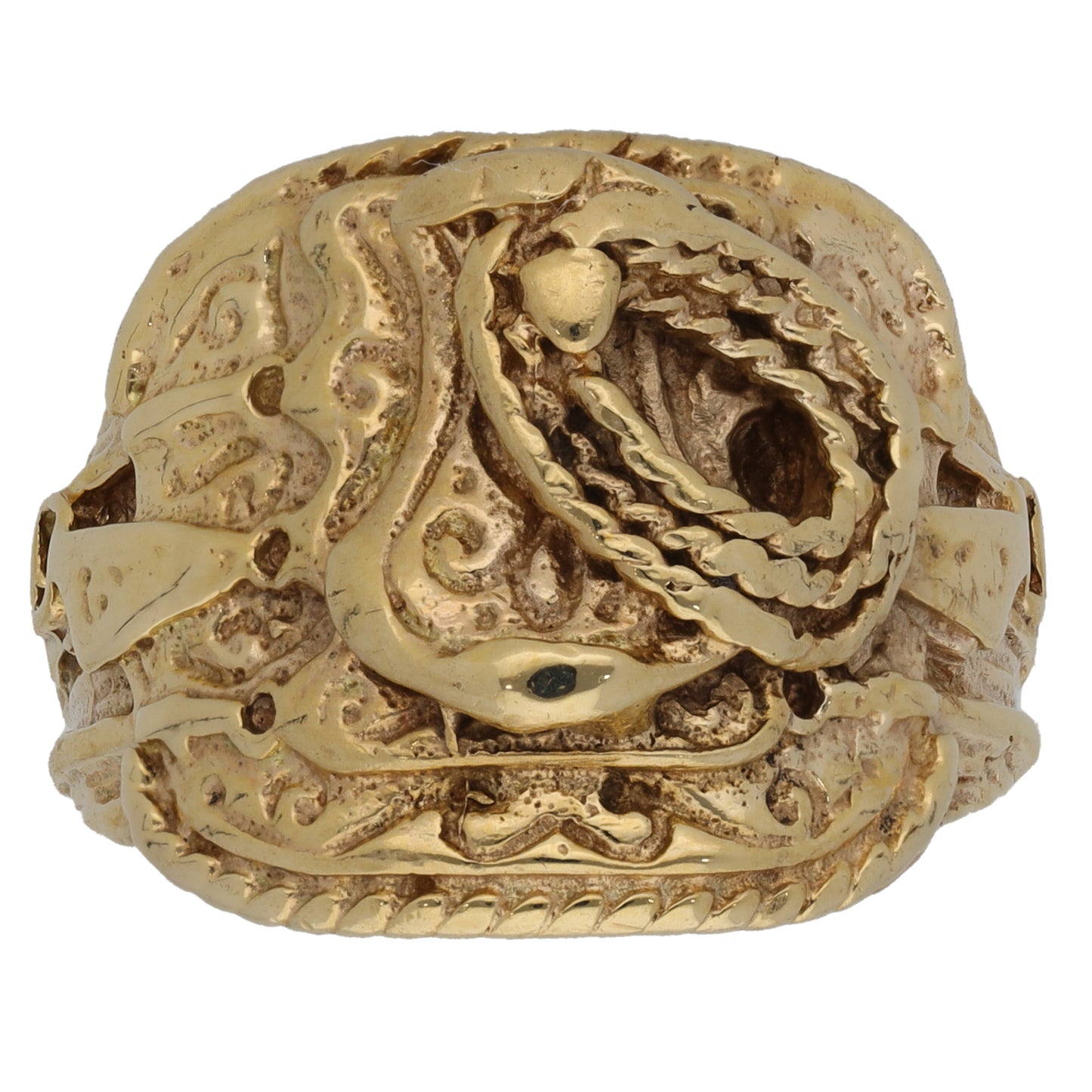 9ct Gold Saddle Ring Size T