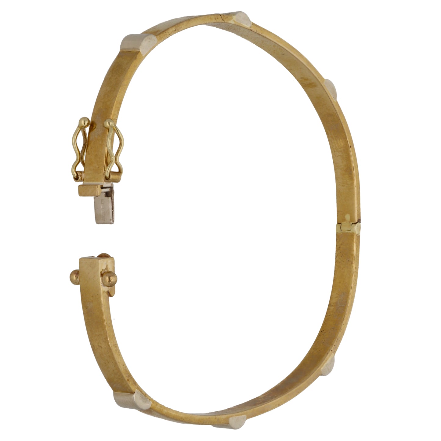 9ct Bicolour Gold Hinged/Clasp Bangle