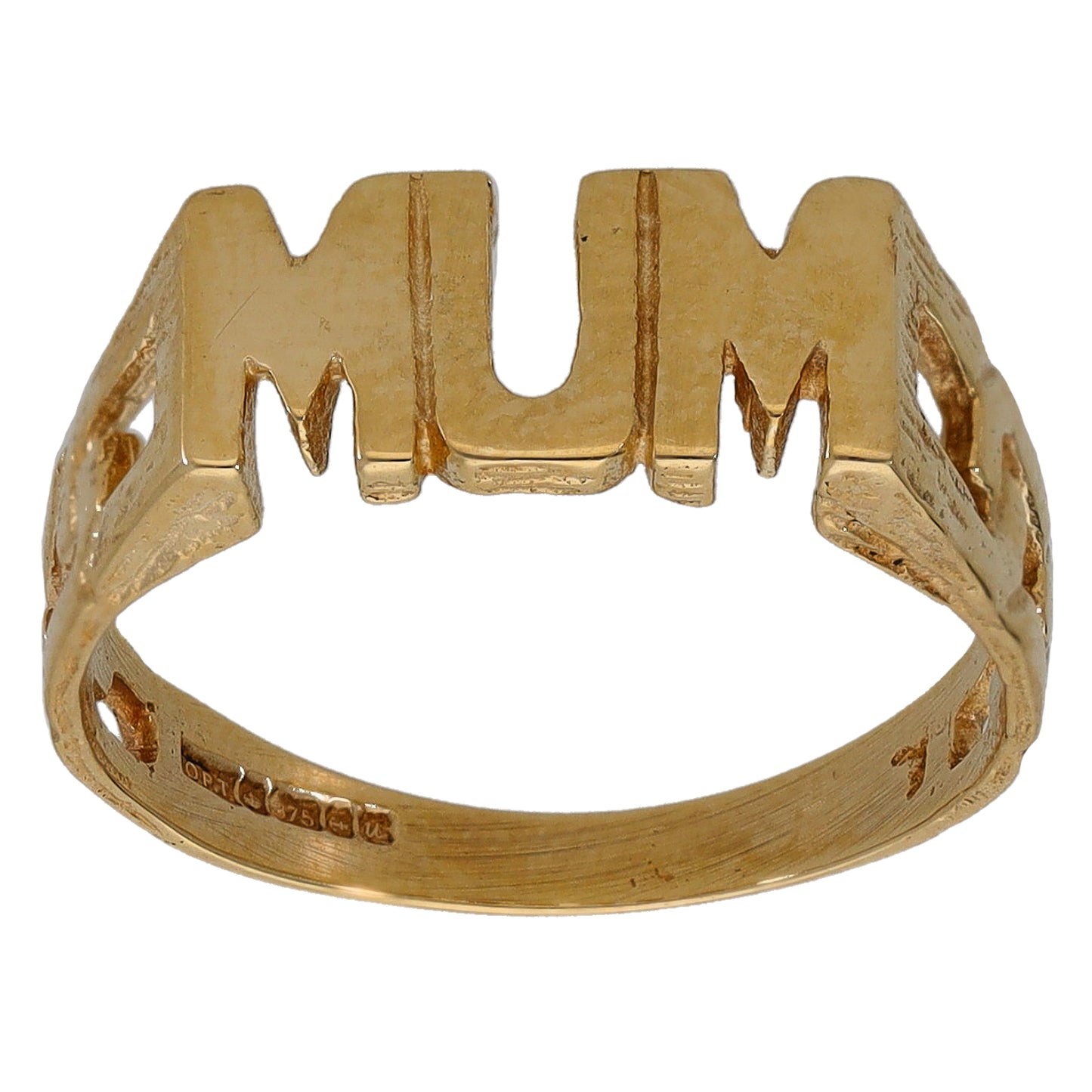 9ct Gold Mum/Mother Ring Size L