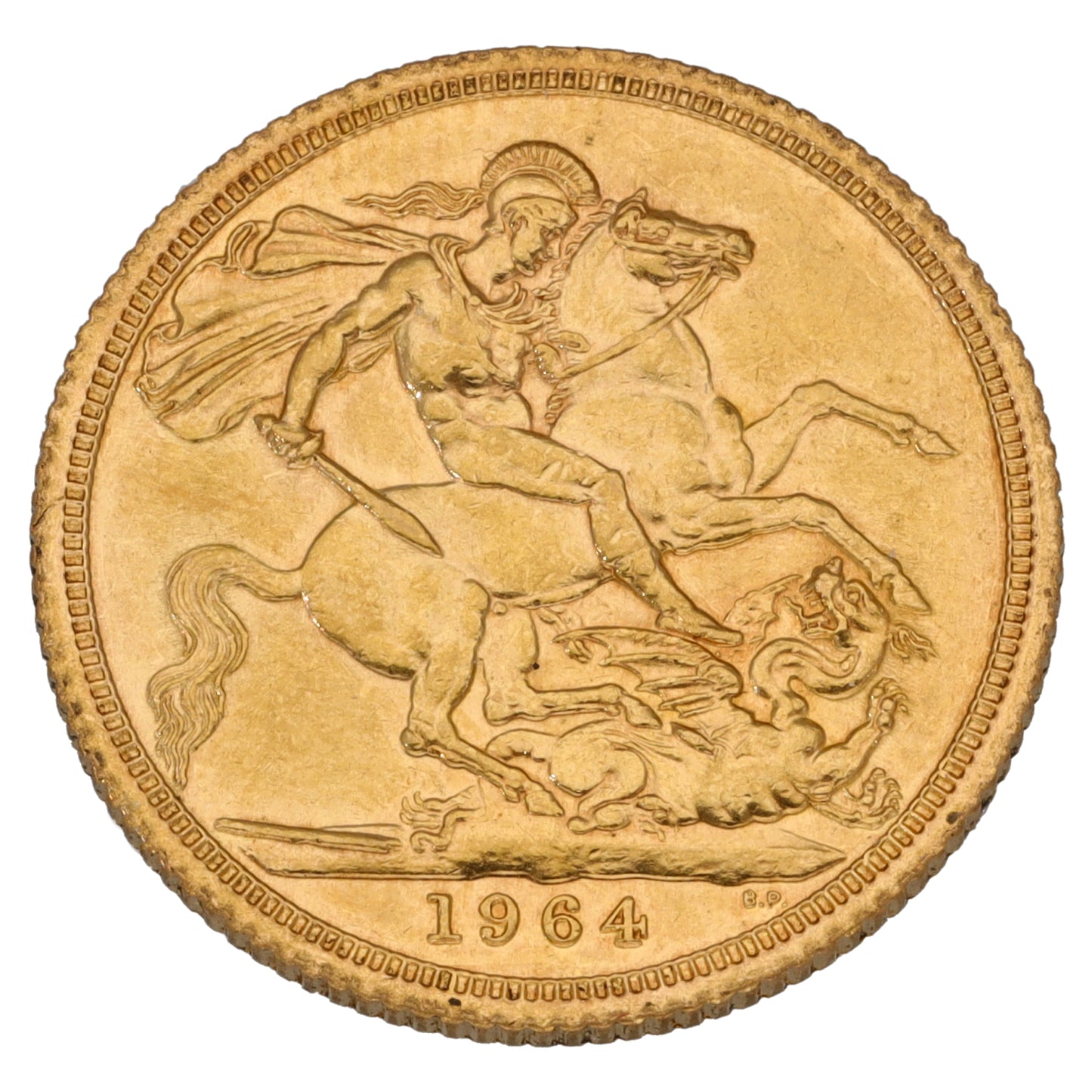 22ct Gold Queen Elizabeth II Full Sovereign Coin 1964