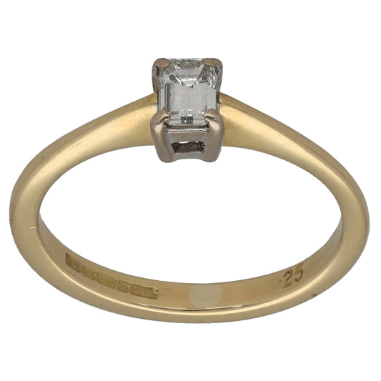 18ct Gold 0.25ct Diamond Solitaire Ring Size K