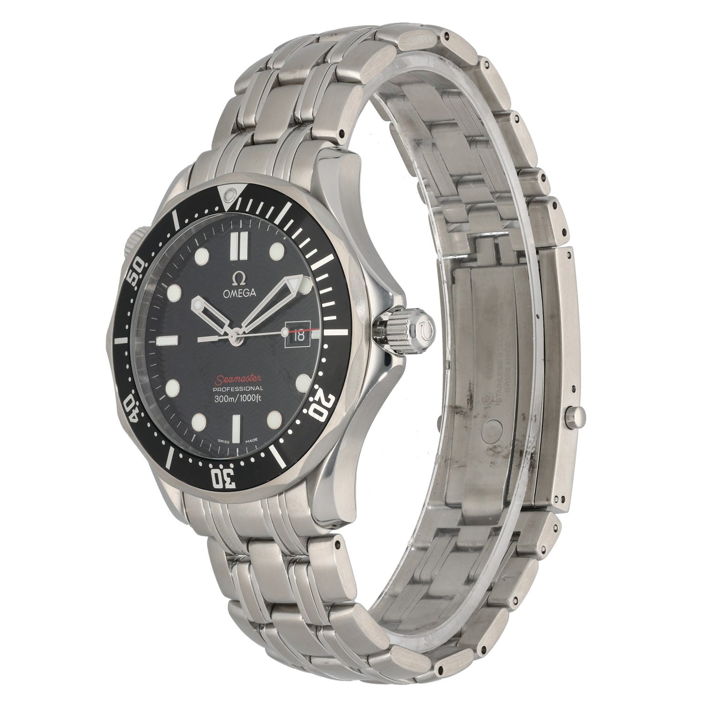 Omega Seamaster 212.30.41.61.01.001, Black Dial, Stainless Steel, Front Angle Image