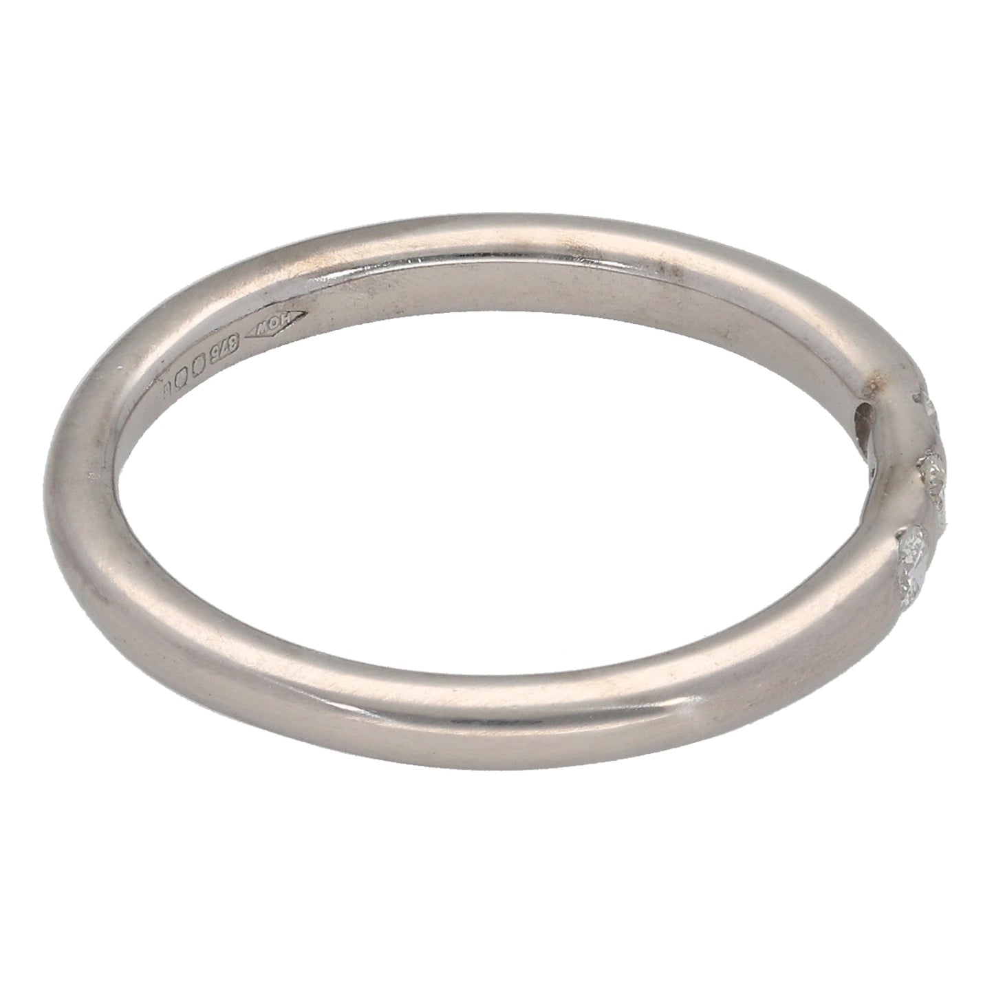 9ct White Gold 0.09ct Diamond Solitaire Ring Size O