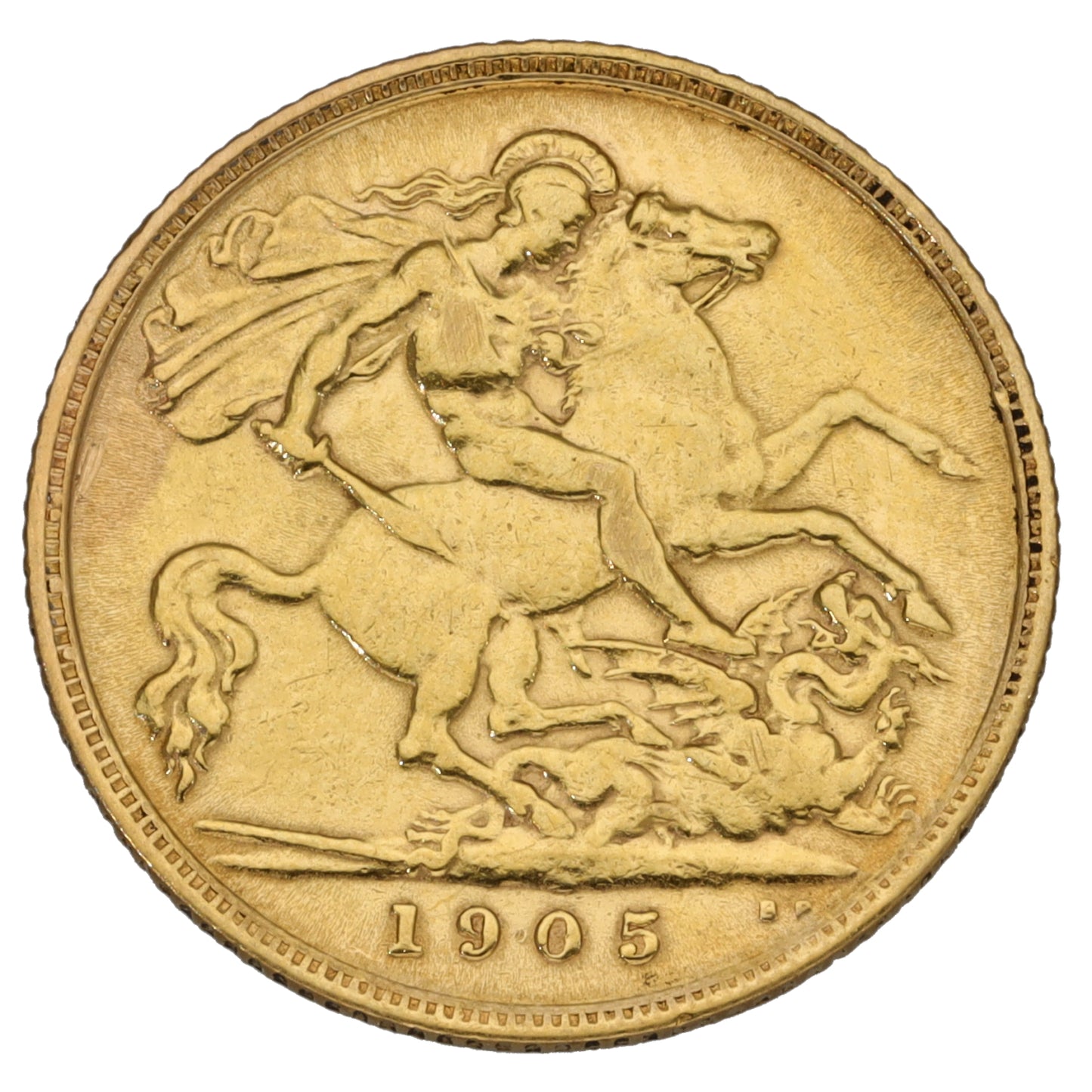 22ct Gold King Edward VII Half Sovereign Coin 1905