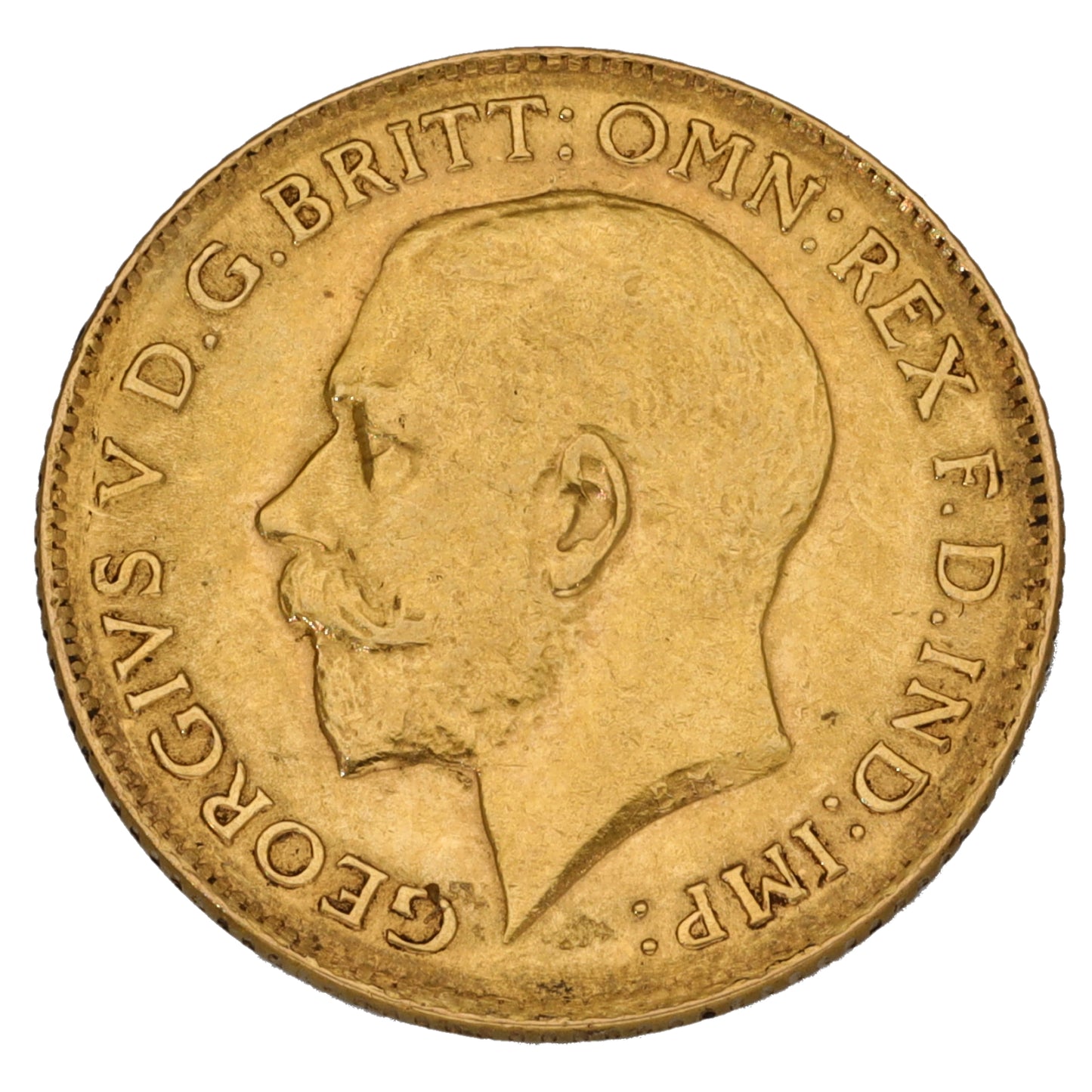 22ct Gold King George V Half Sovereign Coin 1914