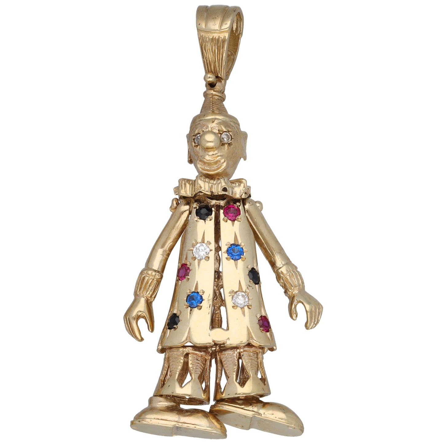 9ct Gold Imitation Clown Pendant
