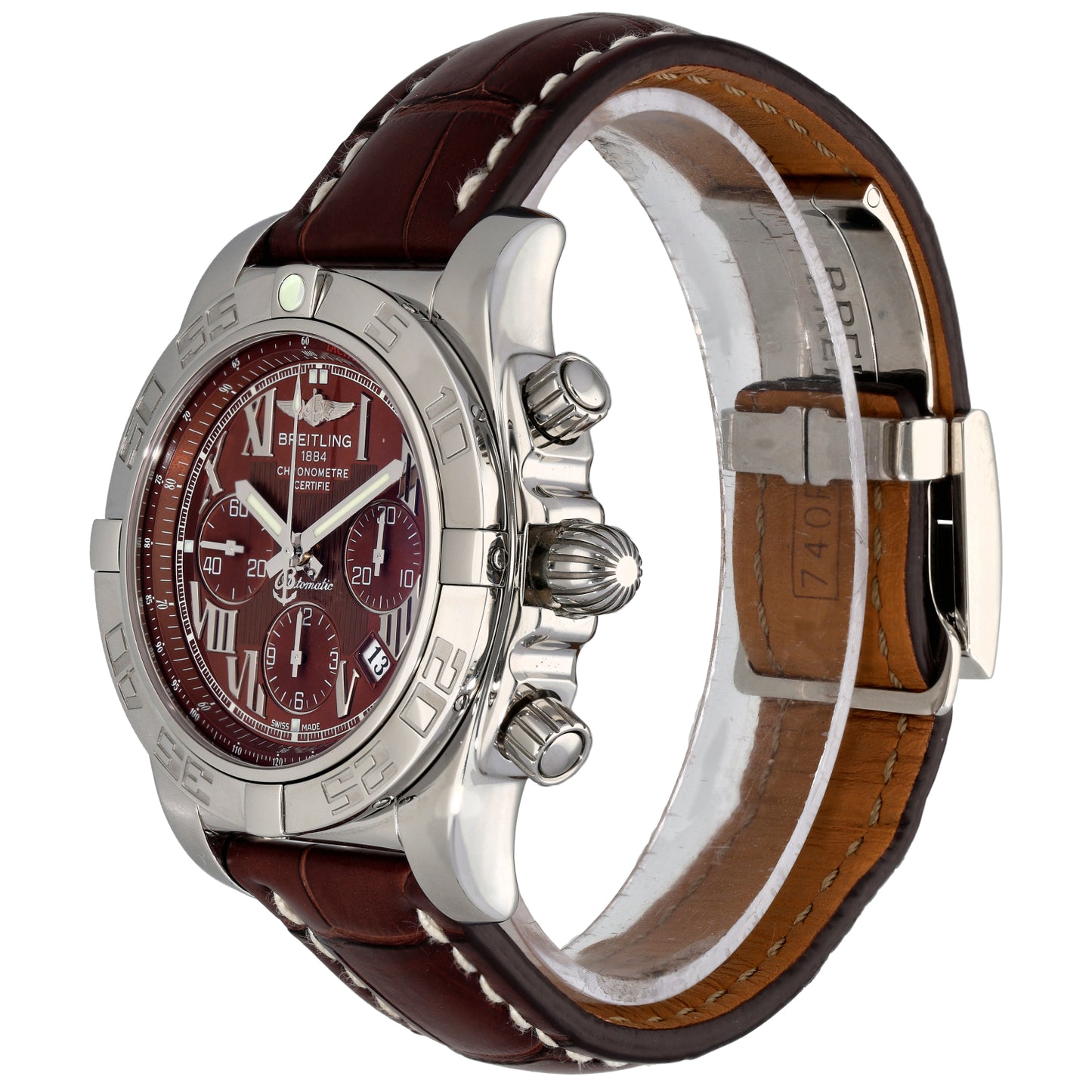 Breitling Chronomatic AB0110 44mm Stainless Steel Watch