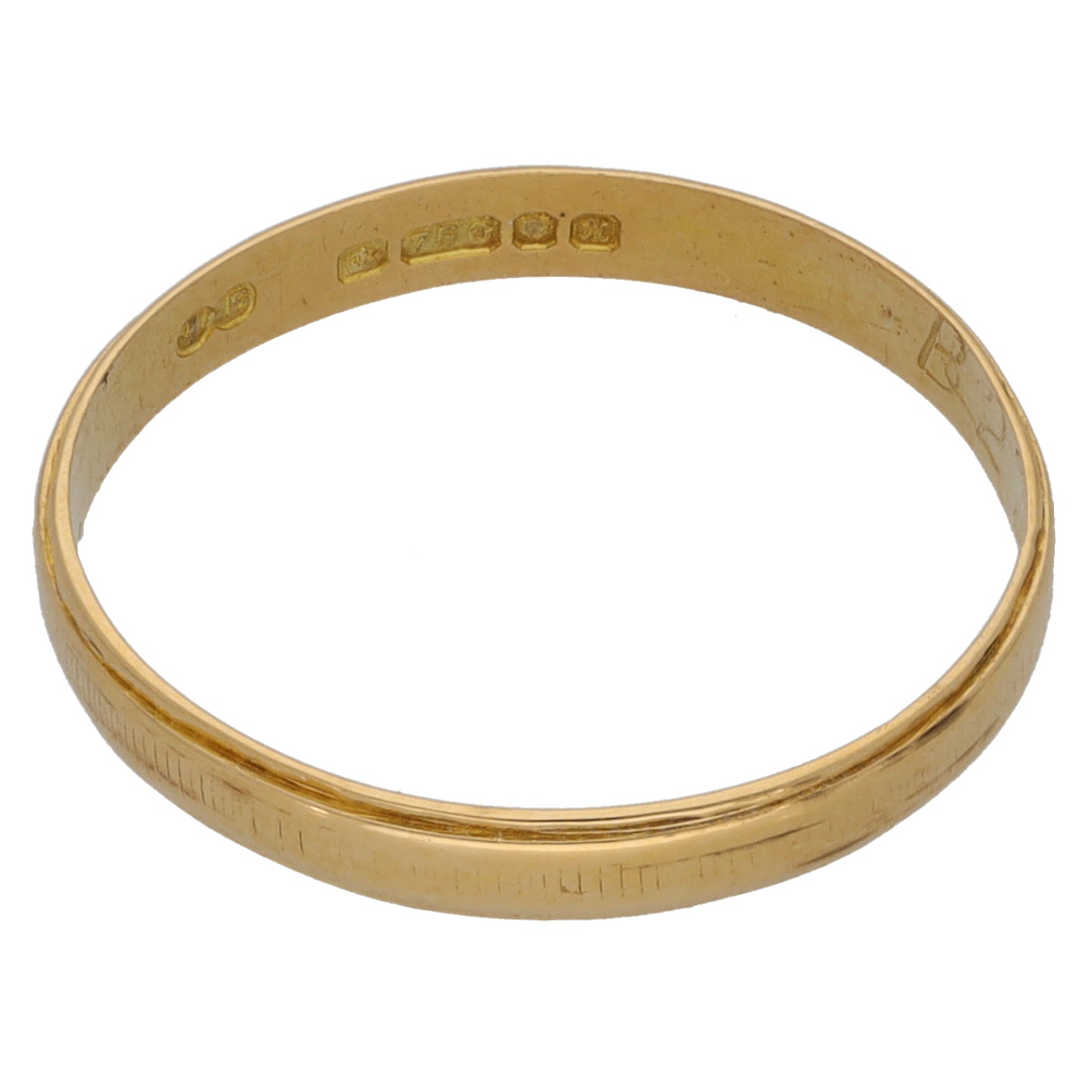 18ct Gold Plain Wedding Ring Size N
