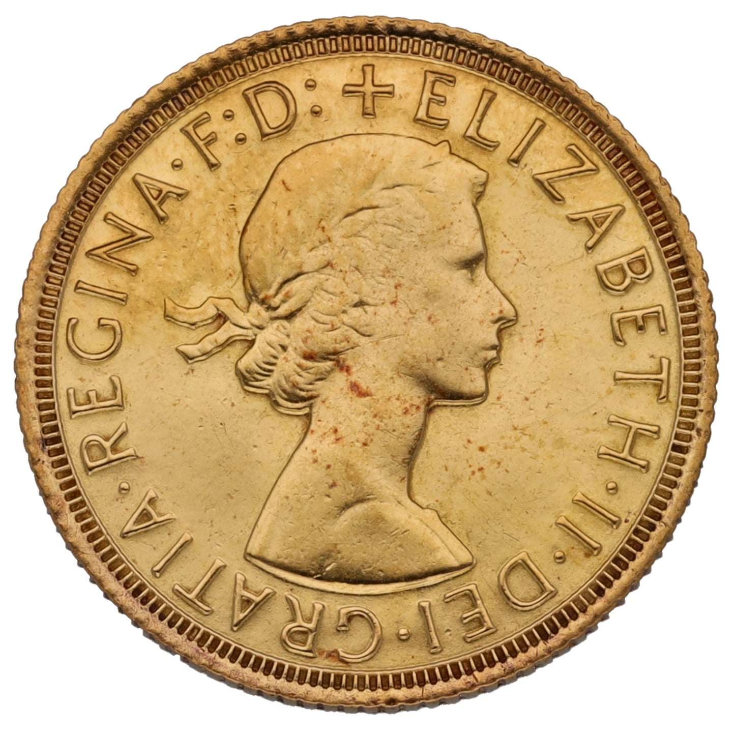 22ct Gold Queen Elizabeth II Full Sovereign Coin 1968