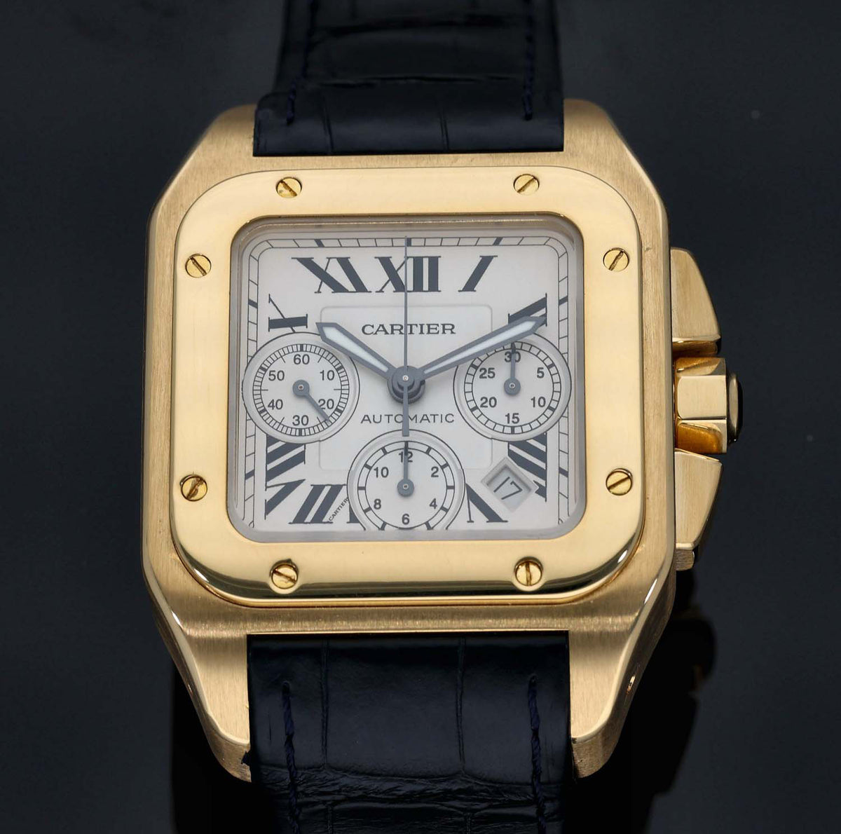 Cartier Santos 100 W20096Y1 41.5mm Gold Watch