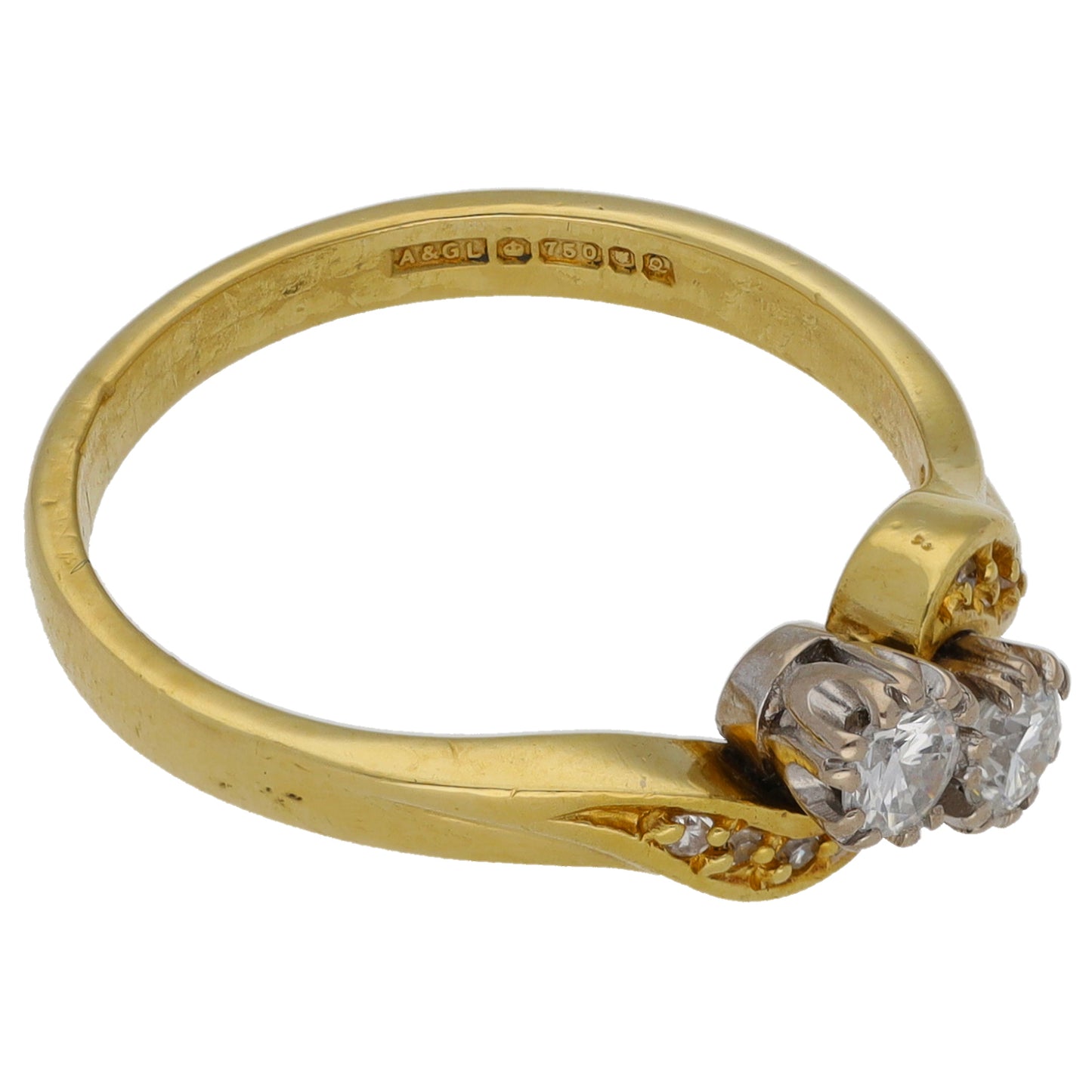 18ct Gold 0.23ct Diamond Dress/Cocktail Ring Size M