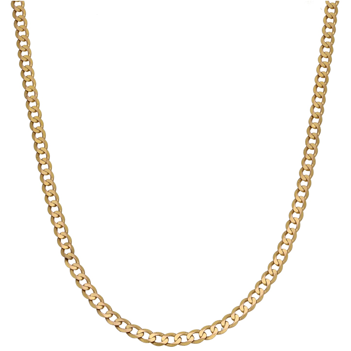 9ct Gold Curb Chain 22"