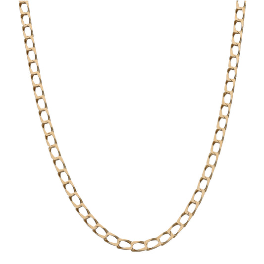 9ct Gold Curb Chain 22"
