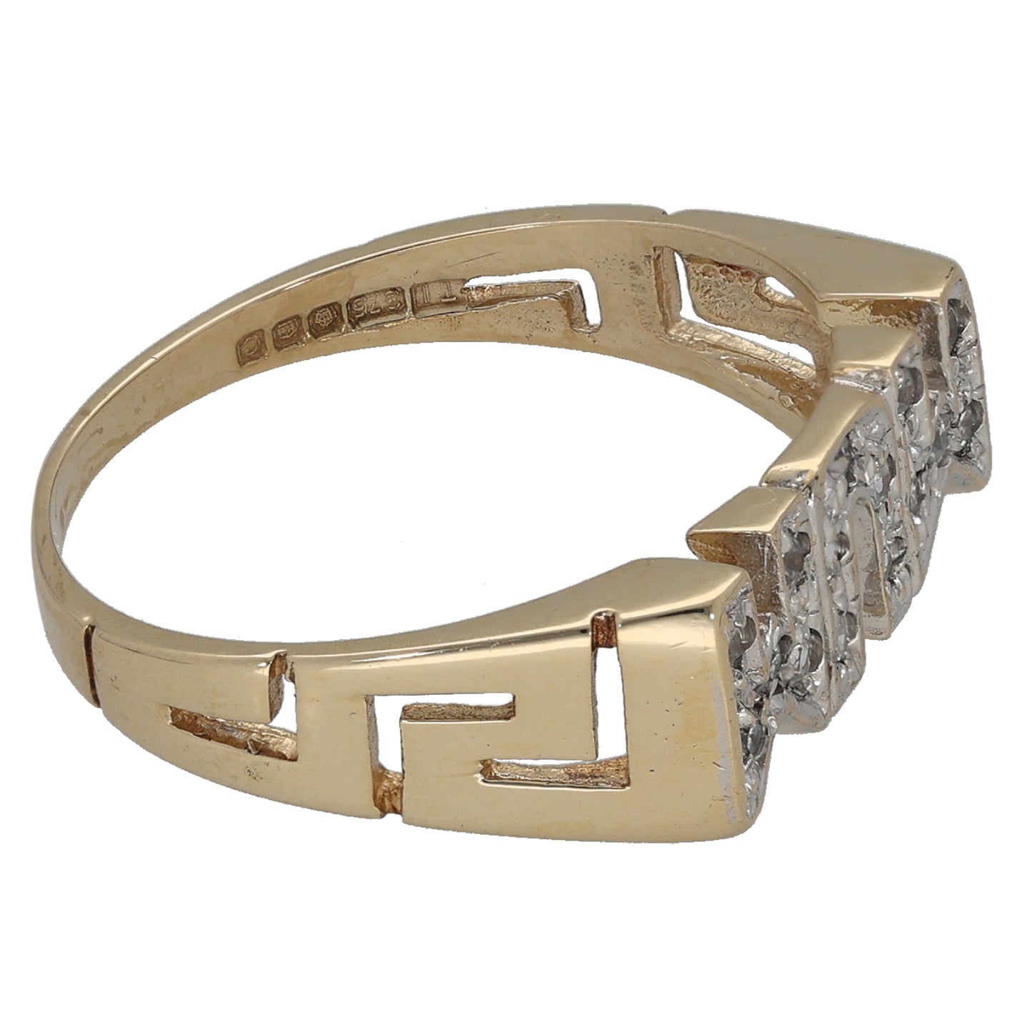 9ct Gold Cubic Zirconia Mum Ring Size Q