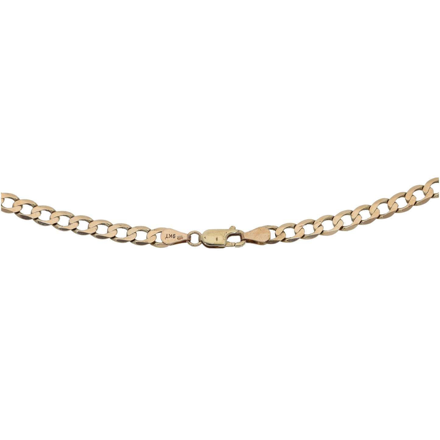 9ct Gold Curb Chain 18"