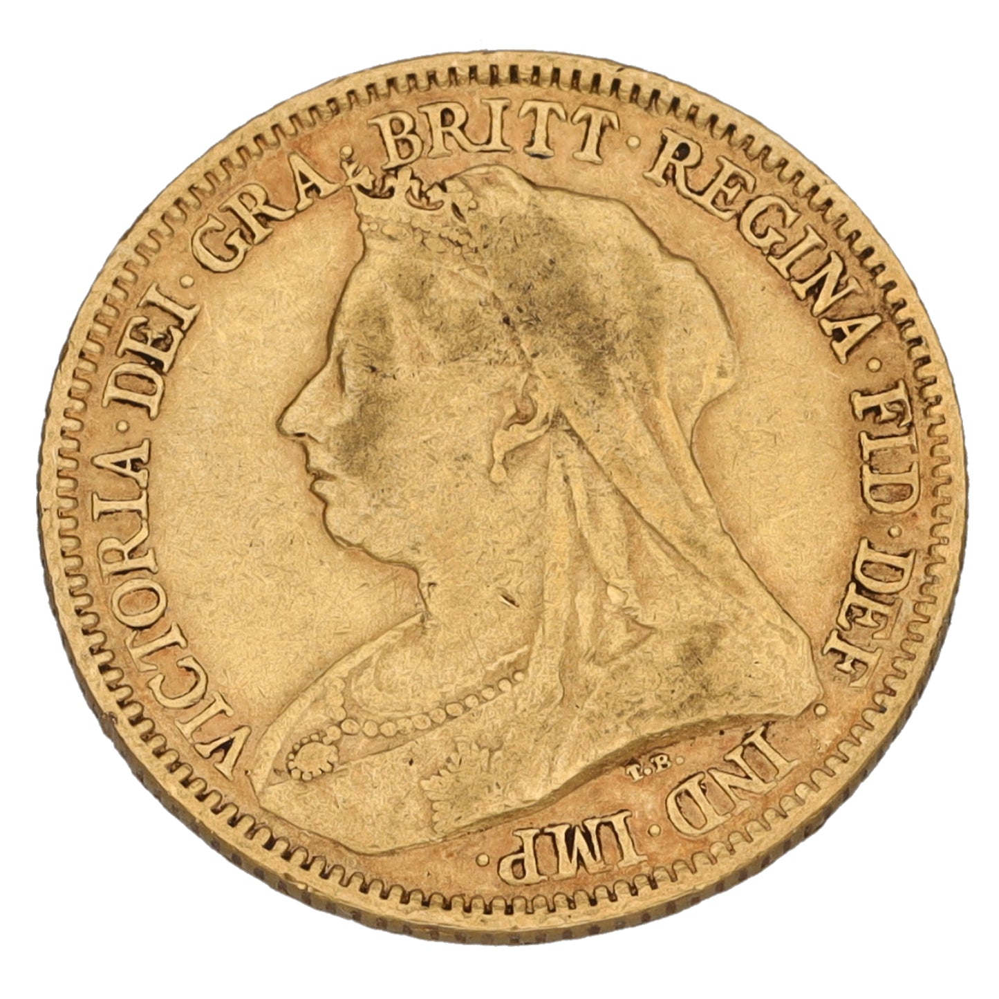 22ct Gold Queen Victoria Half Sovereign Coin 1894