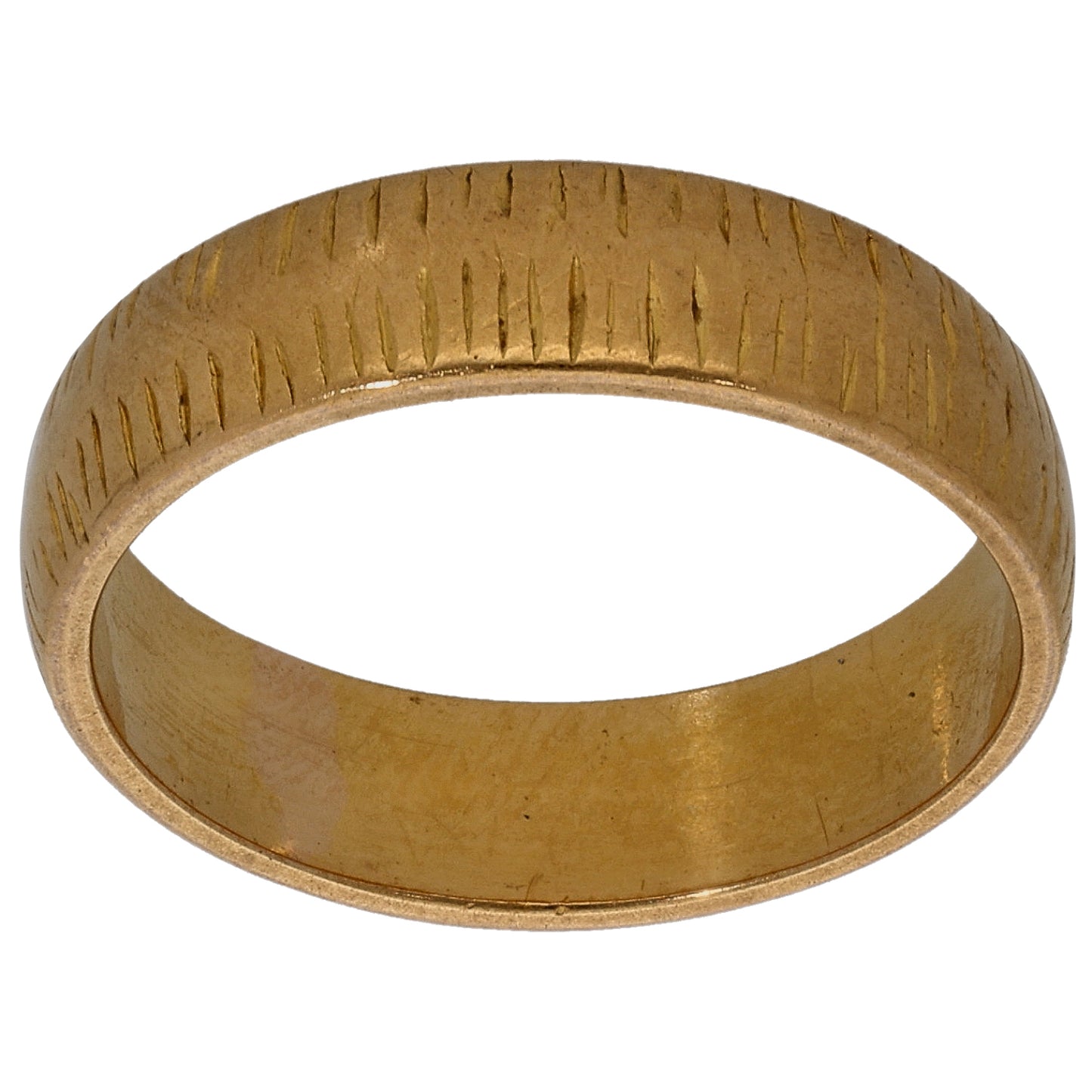 22ct Gold Patterned Wedding Ring Size M