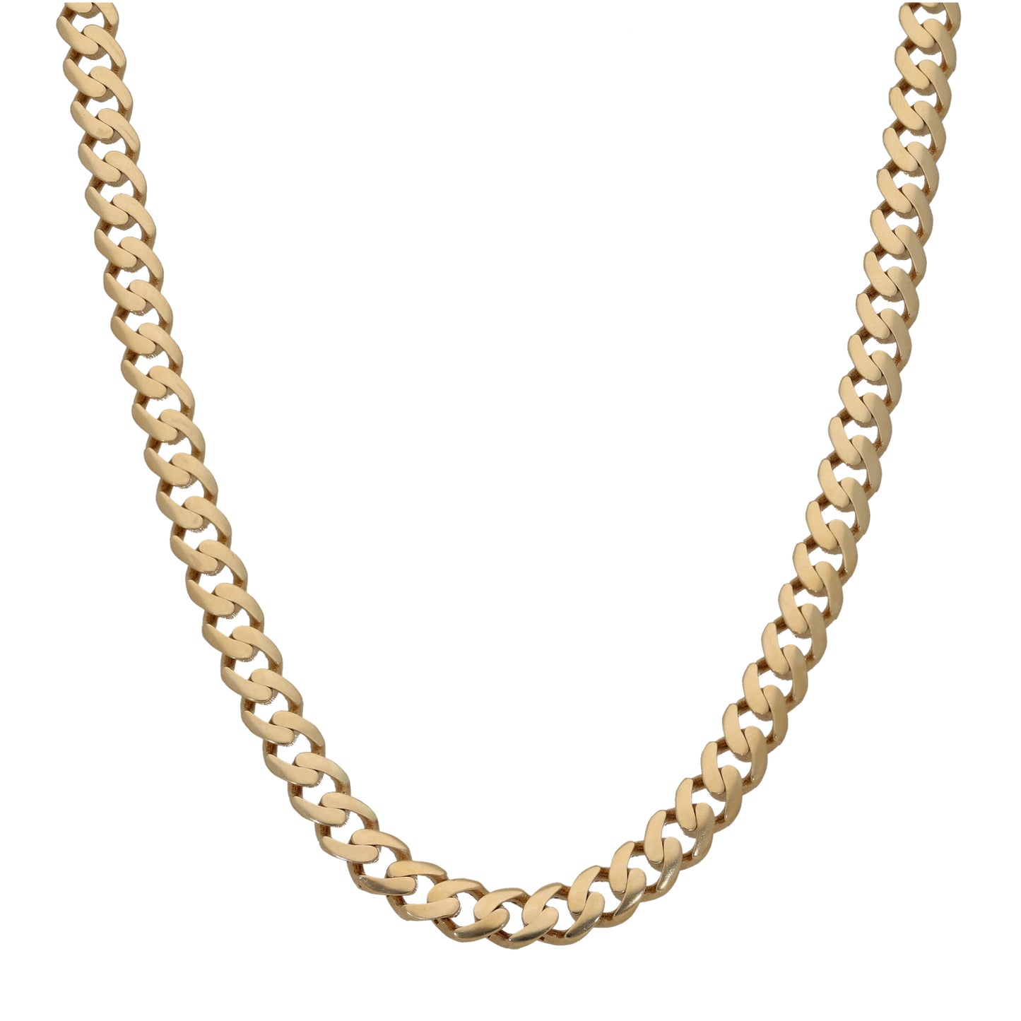 14ct Gold Cubic Zirconia Curb Chain 14"
