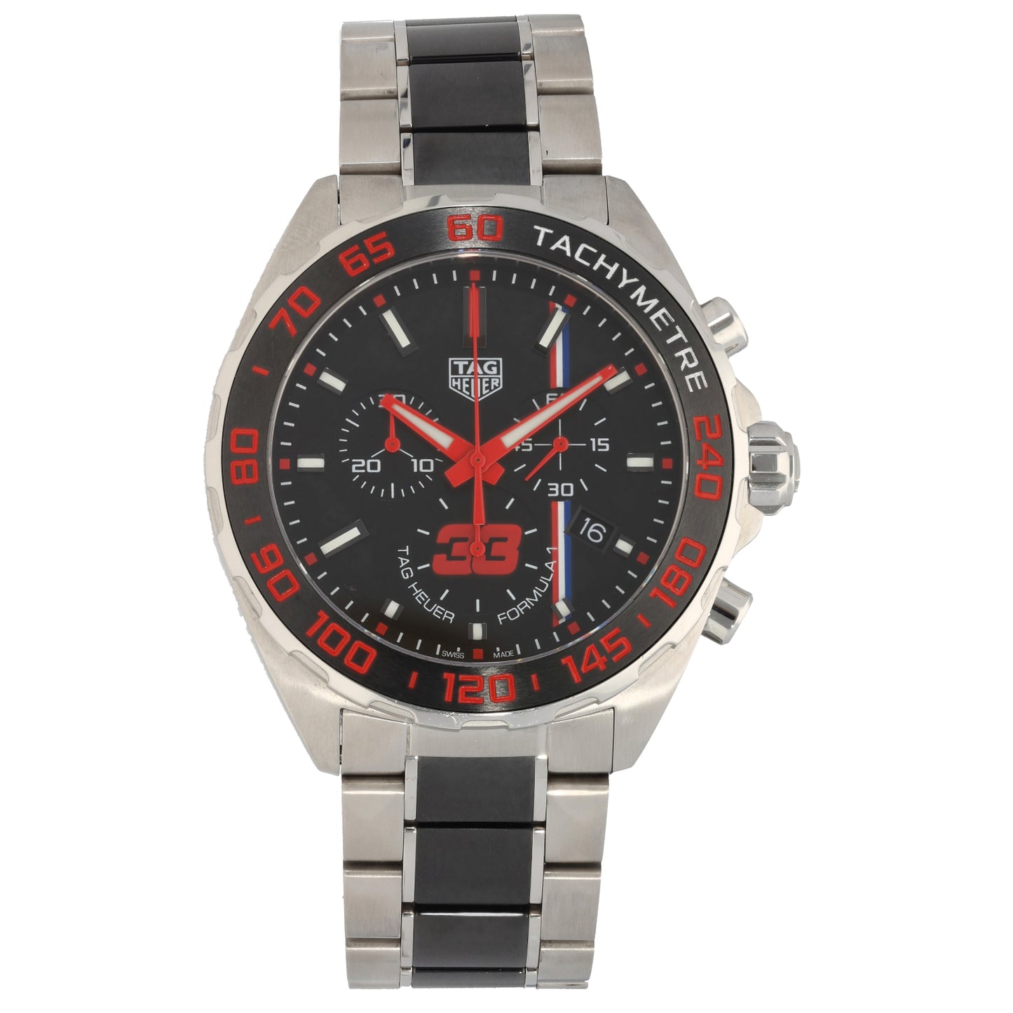 Tag Heuer Formula 1 Max Verstappen CAZ101U 43mm Stainless Steel Watch