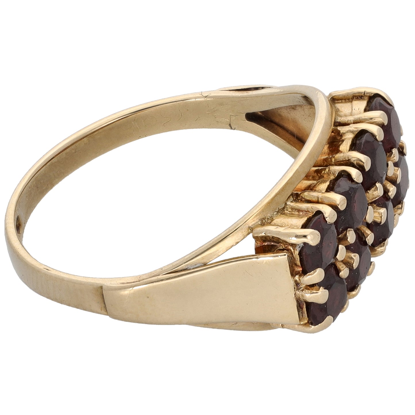 9ct Gold Garnet Dress/Cocktail Ring Size P
