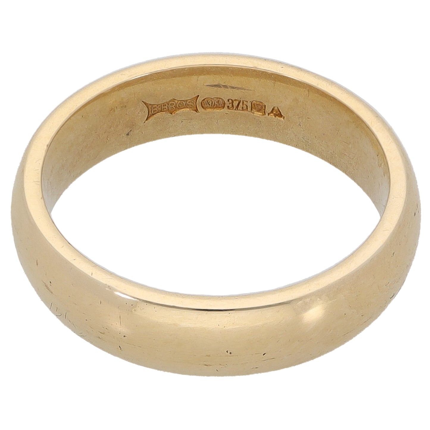 9ct Gold Plain Wedding Ring Size M