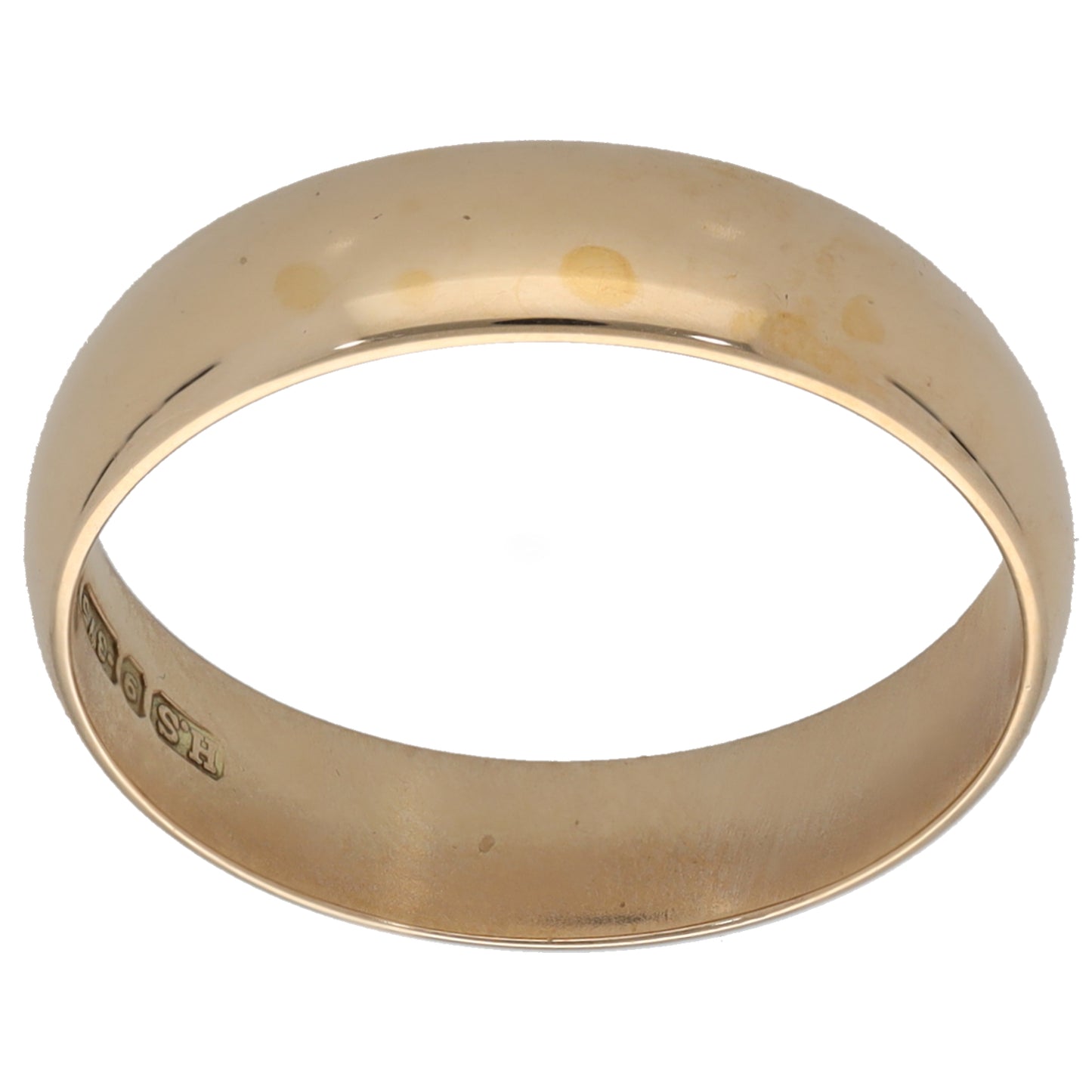 9ct Gold Plain Wedding Ring Size P
