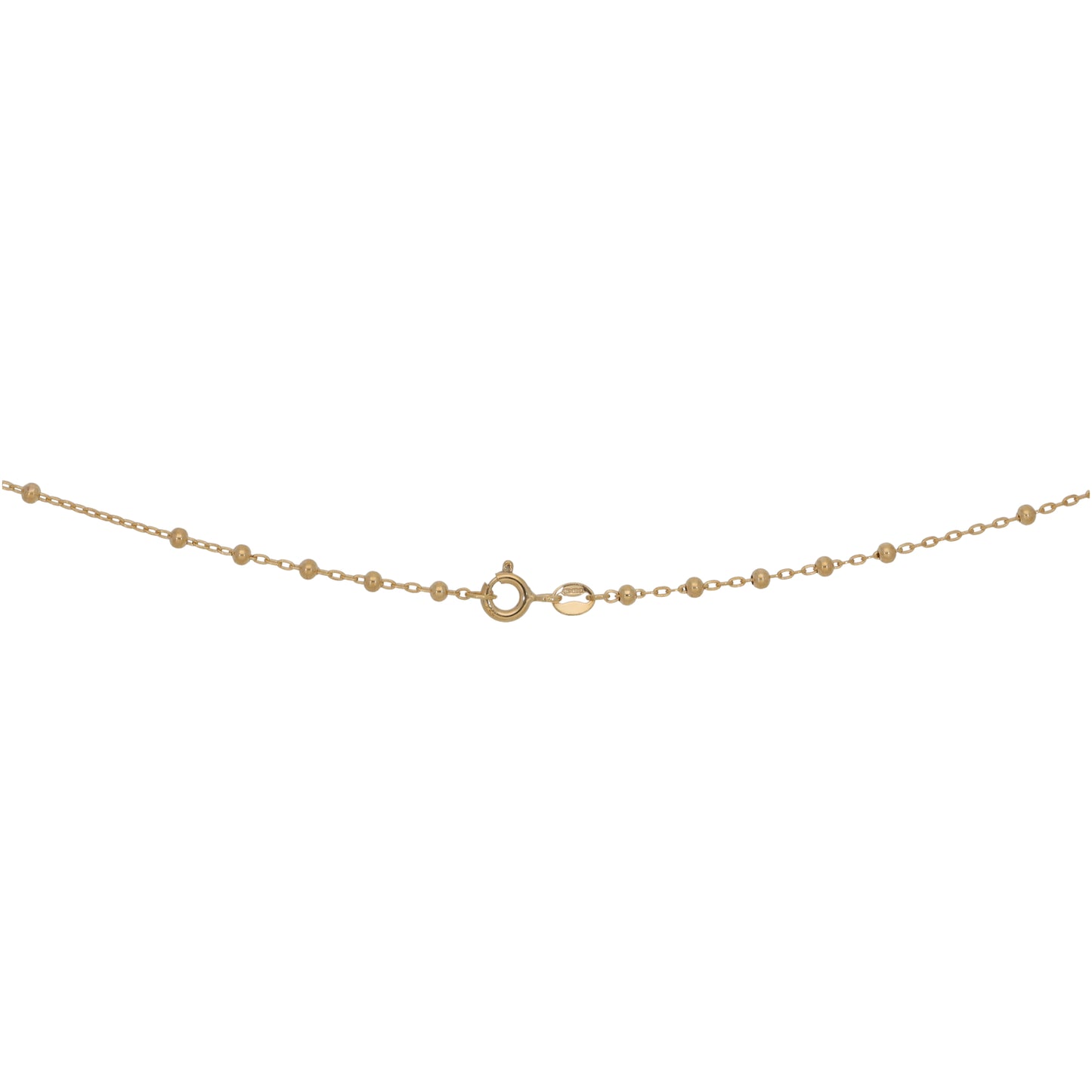 New 9ct Gold Rosary Bead Necklace 18"