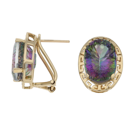 14ct Gold Coated Topaz Dress/Cocktail Earrings